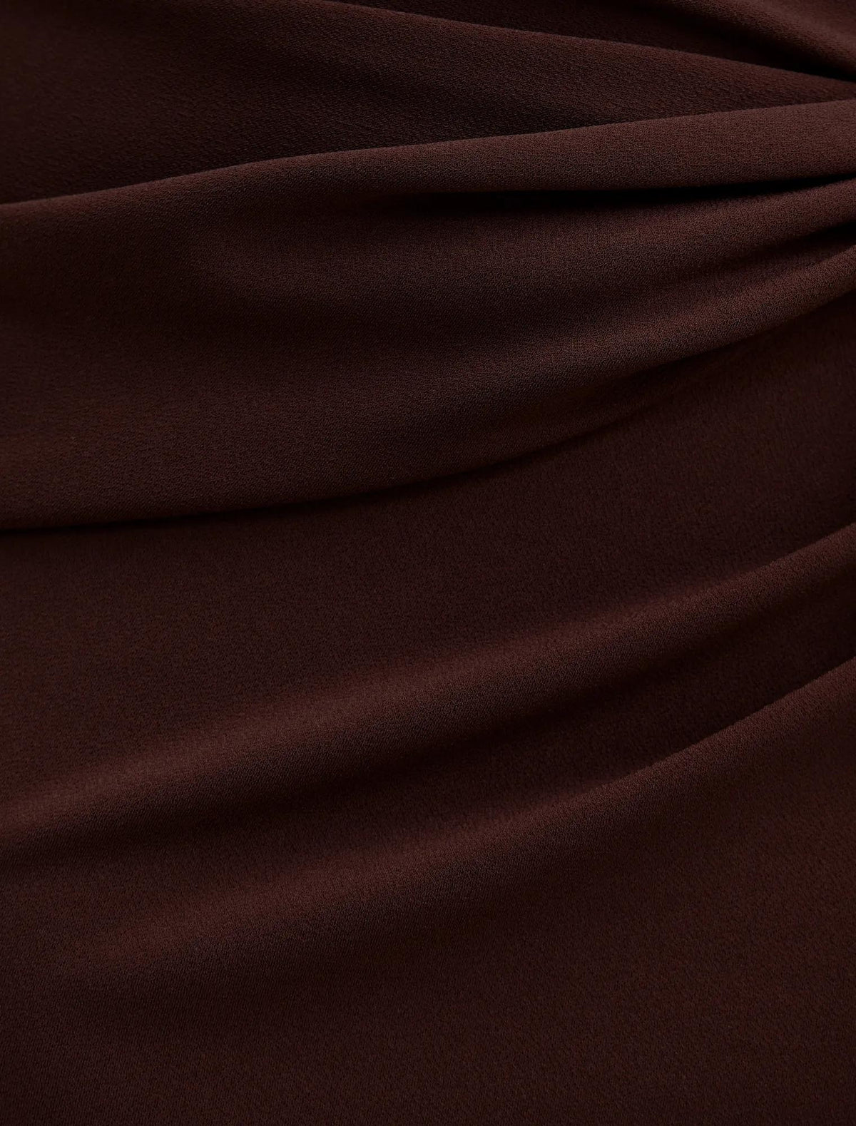 Lilah Petite Strapless Crepe Dress Dark Chocolate