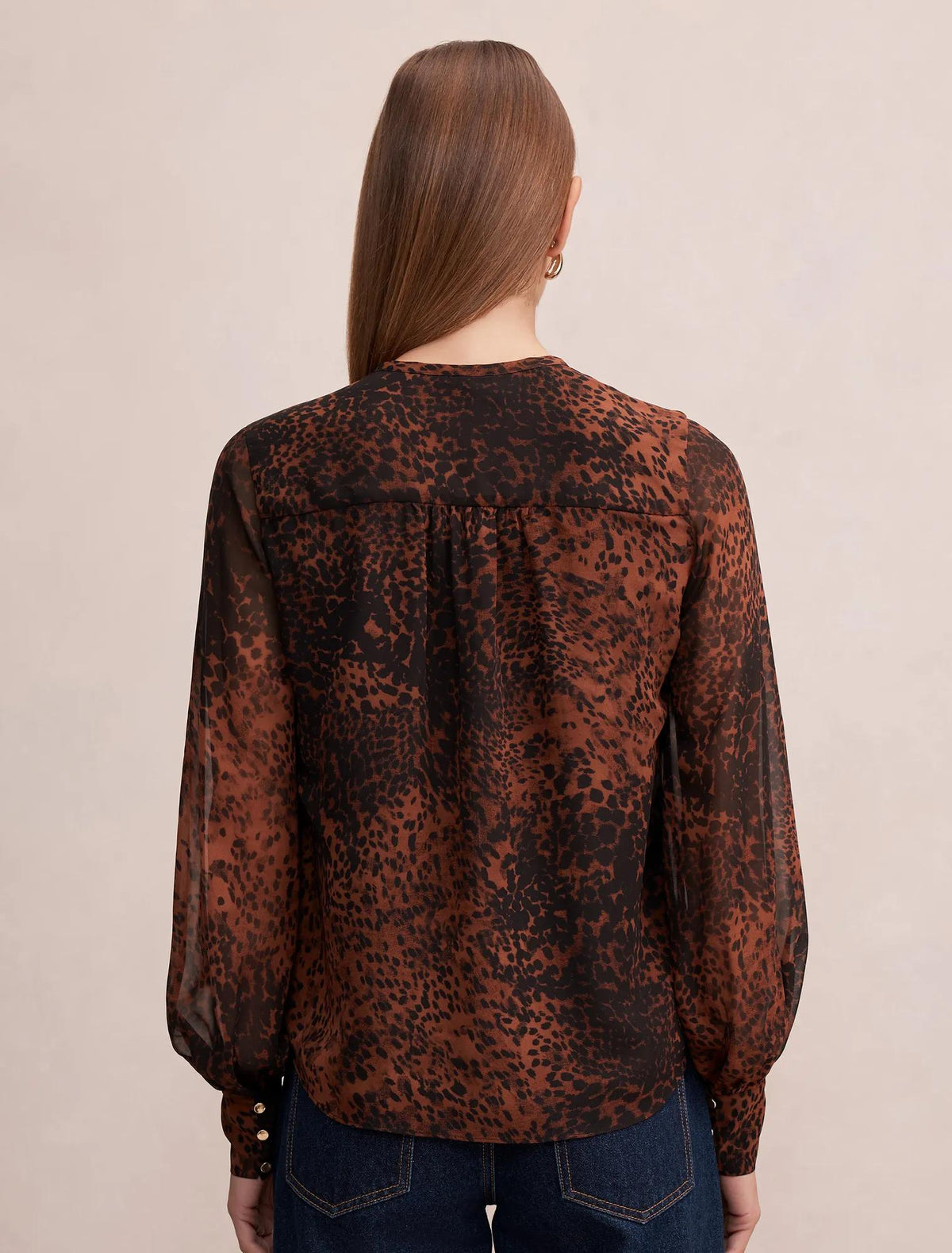 Rinna Printed Blouse Flecked Spot