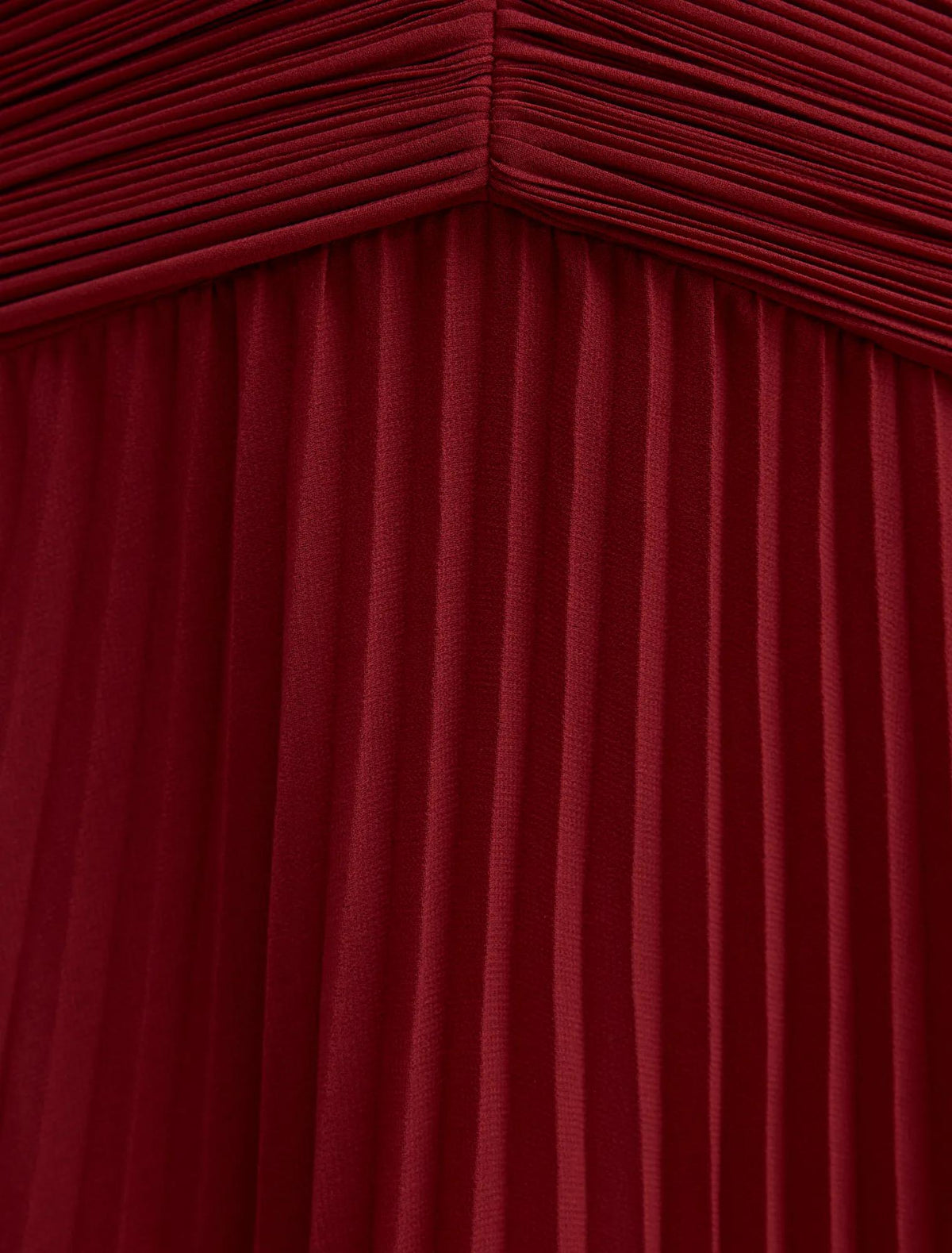 Bella Petite Pleated Maxi Dress Berry Red