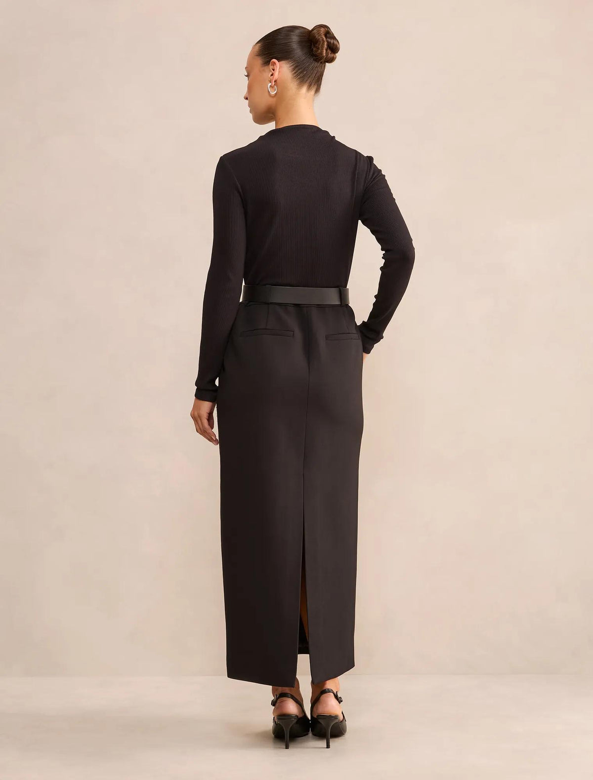 Edwina Petite 2 in 1 Midi Dress Black