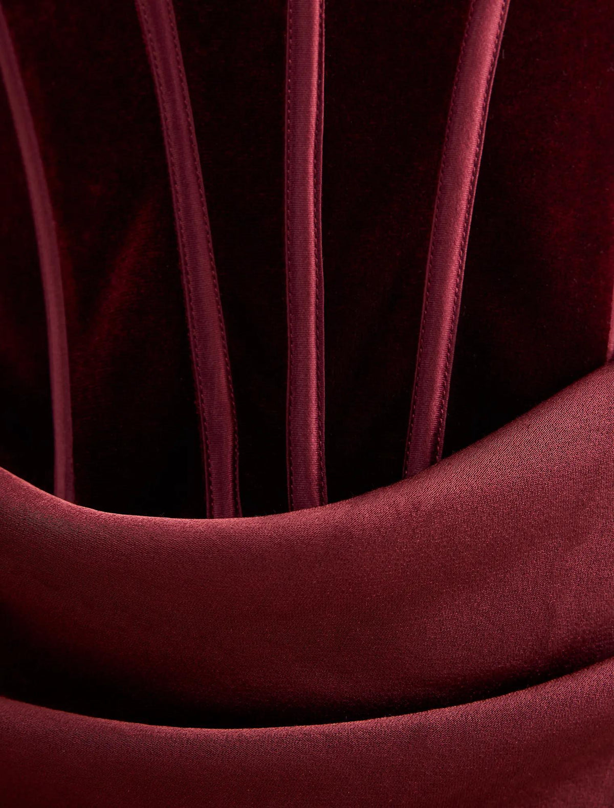 Isra Petite Velvet Corset Maxi Berry