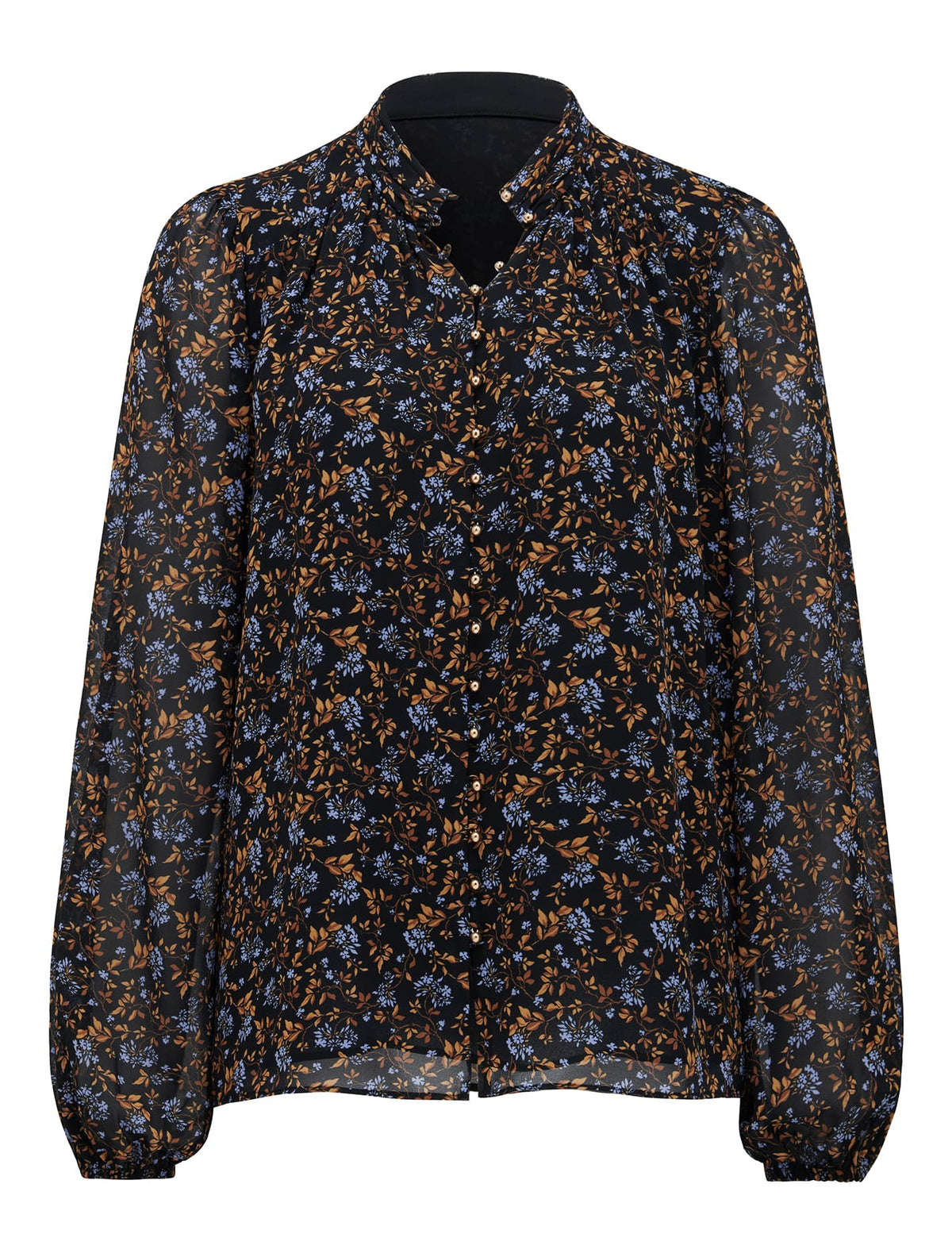 Gwen Button Detail Blouse Everly Ditsy_mannequin