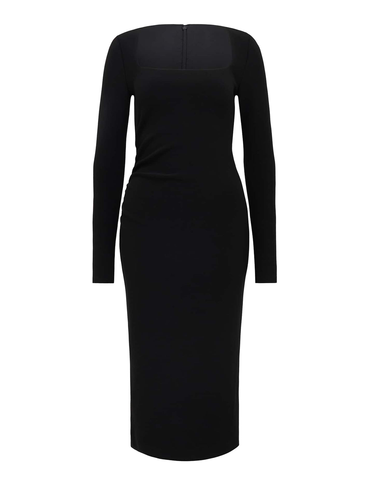 Clio Long Sleeve Midi Dress Black_mannequin