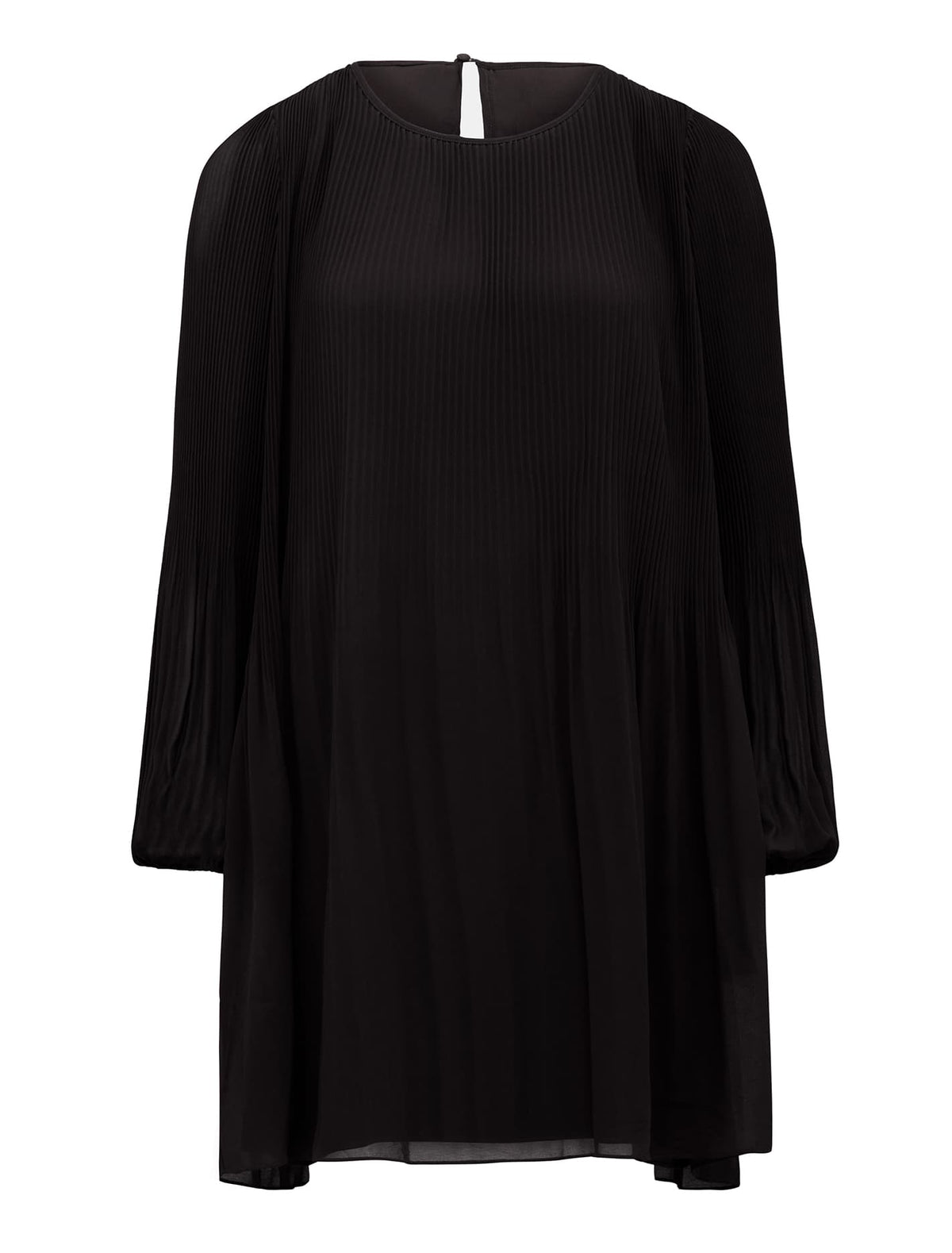 Anna Pleat Mini Dress Black_mannequin