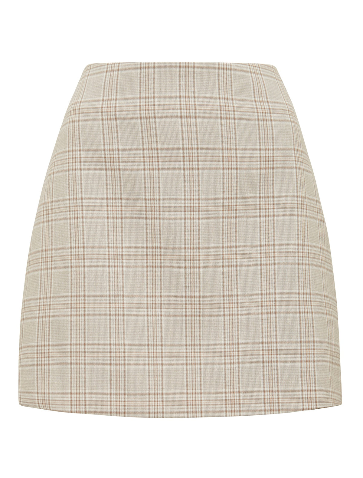 Blair Petite Check Mini Skirt Beige Check Suit_mannequin