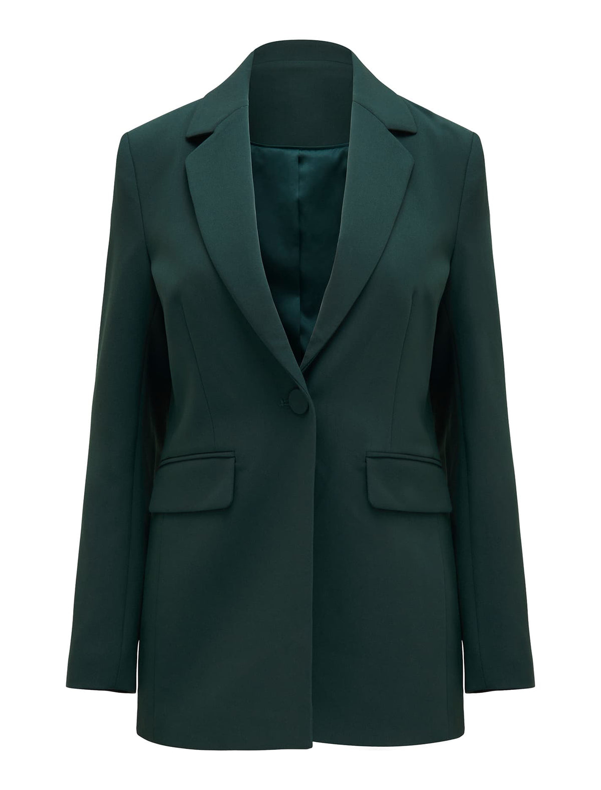 Jessie Single Breasted Blazer Dark Green Suit_mannequin