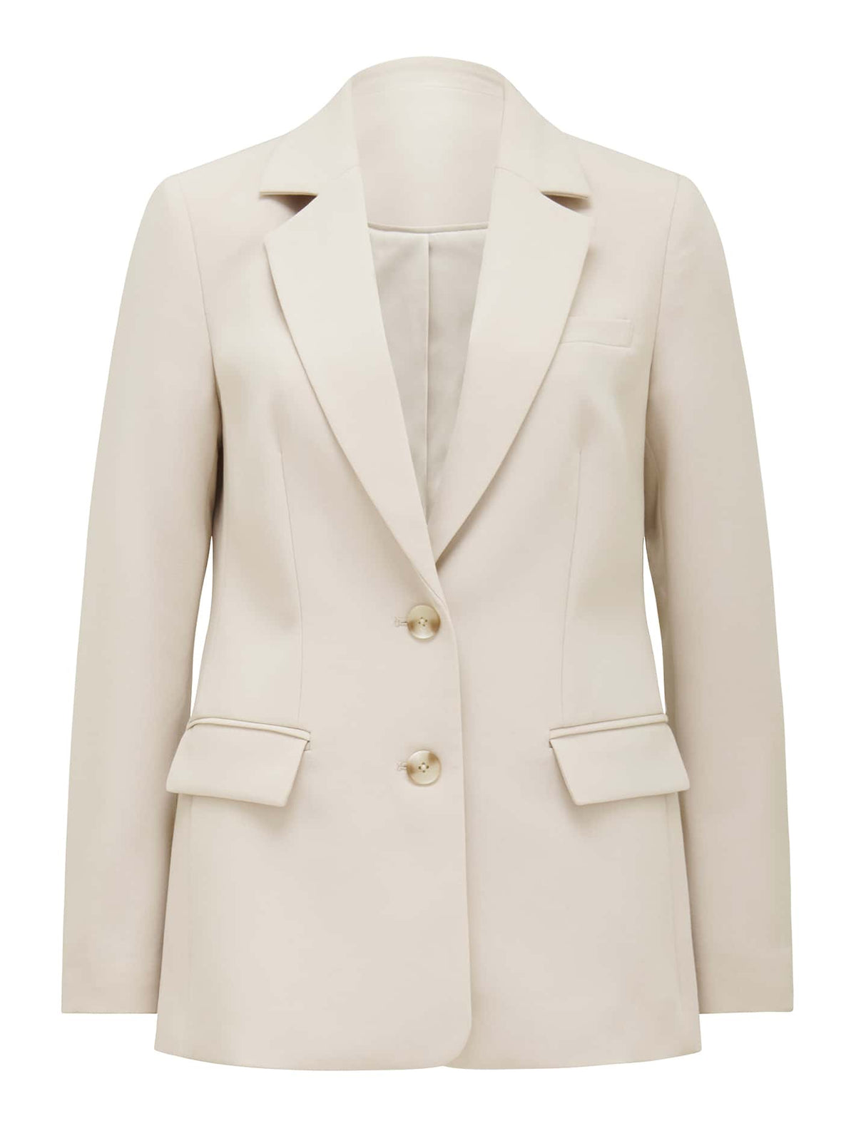 Tessa Petite Two-Button Blazer Taupe Suit_mannequin