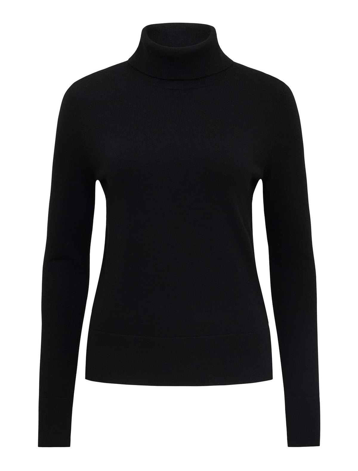 Sarah Layering Roll Neck Knit Top Black_mannequin