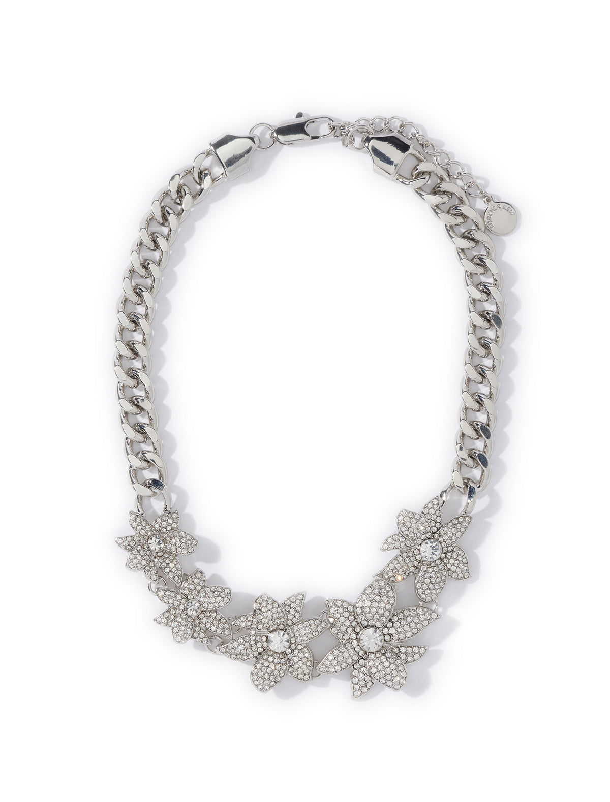 Signature Flo Flower Crystal Necklace_mannequin