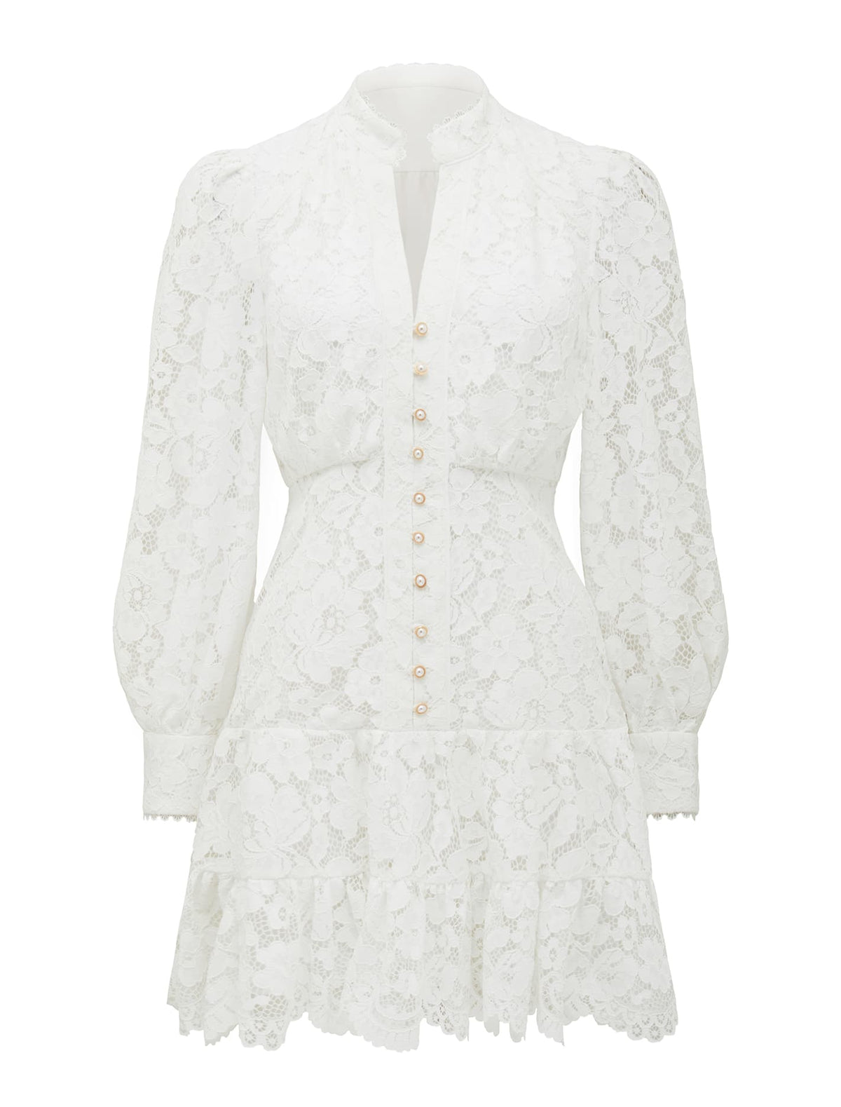 Evie Petite Lace Mini Dress Porcelain_mannequin