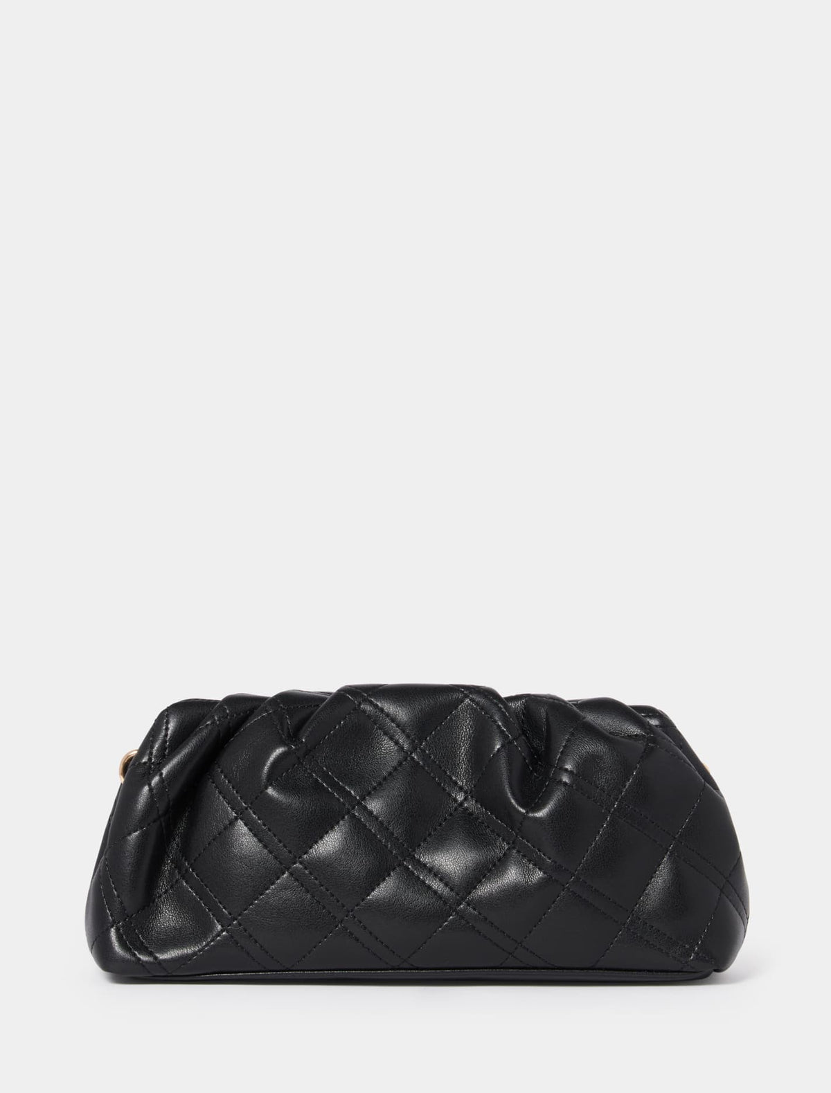 Signature Saskia Soft Quilt Clutch Black_mannequin