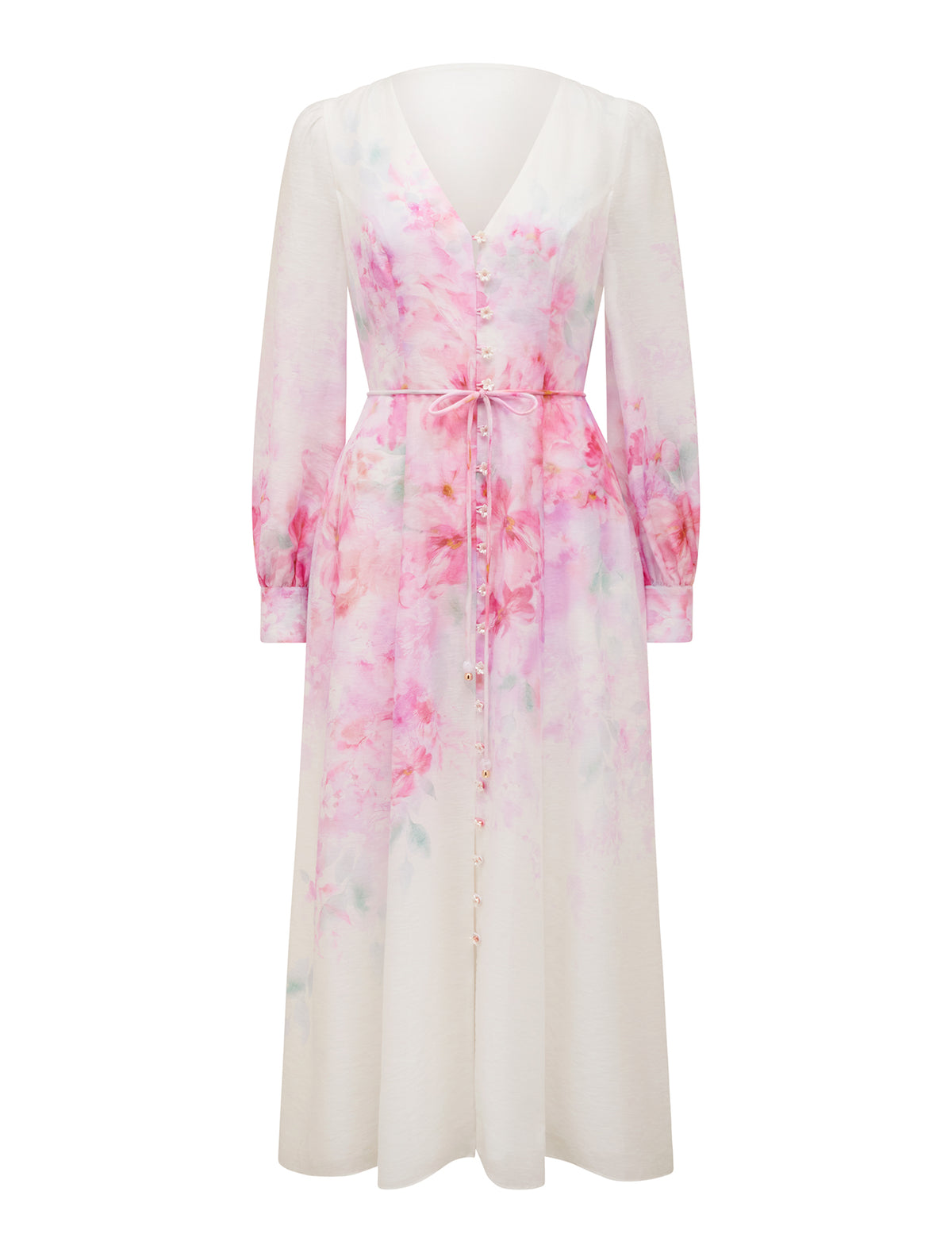 Kahlani Printed Midi Dress Fontaine Floral_mannequin