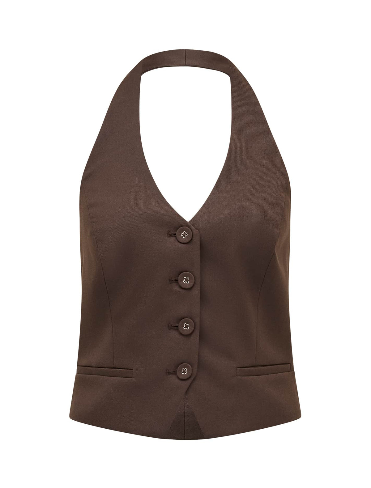 Tyla Cropped Vest Chocolate Set_mannequin