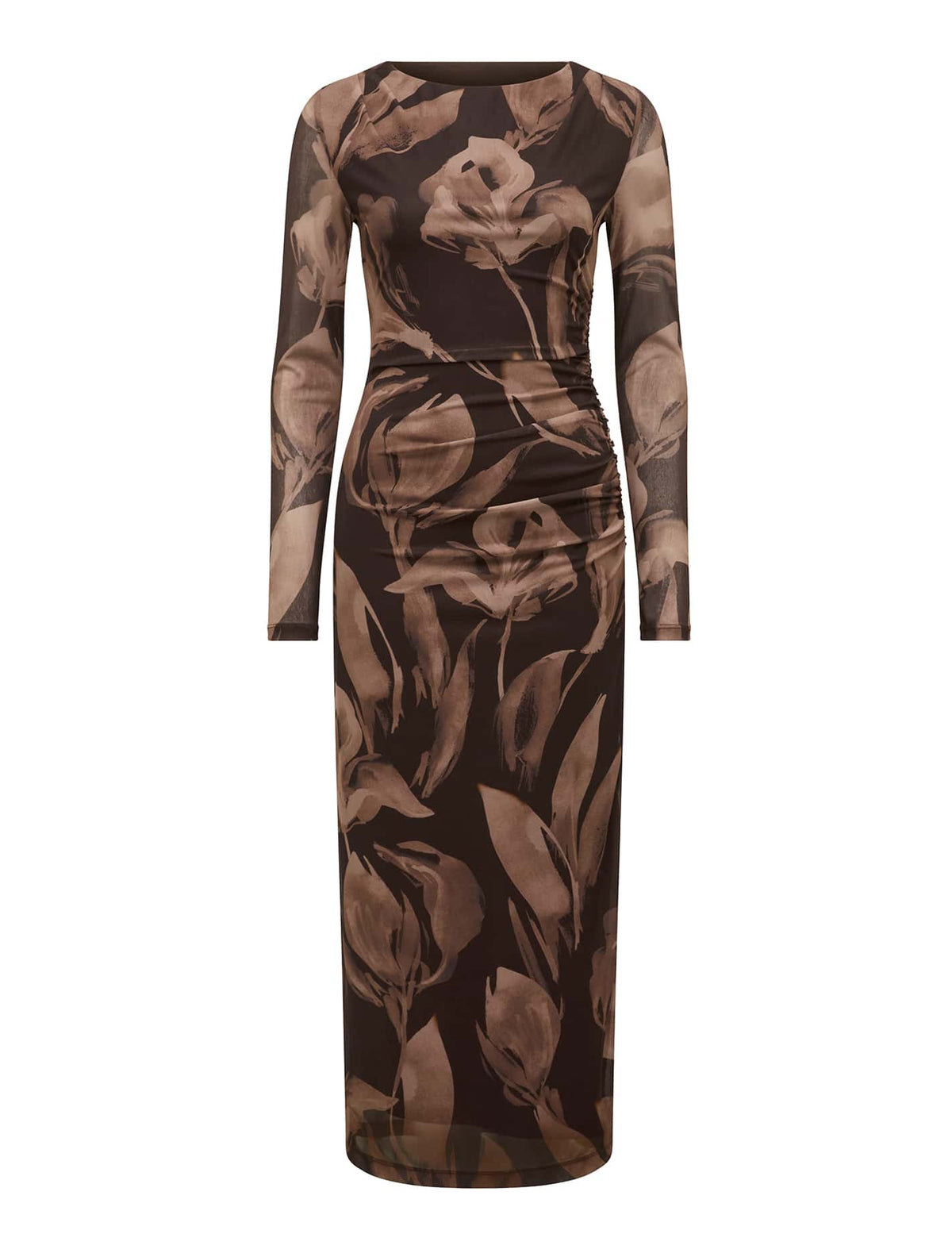 Alannah Mesh Long Sleeve Midi Dress Barkley Floral_mannequin