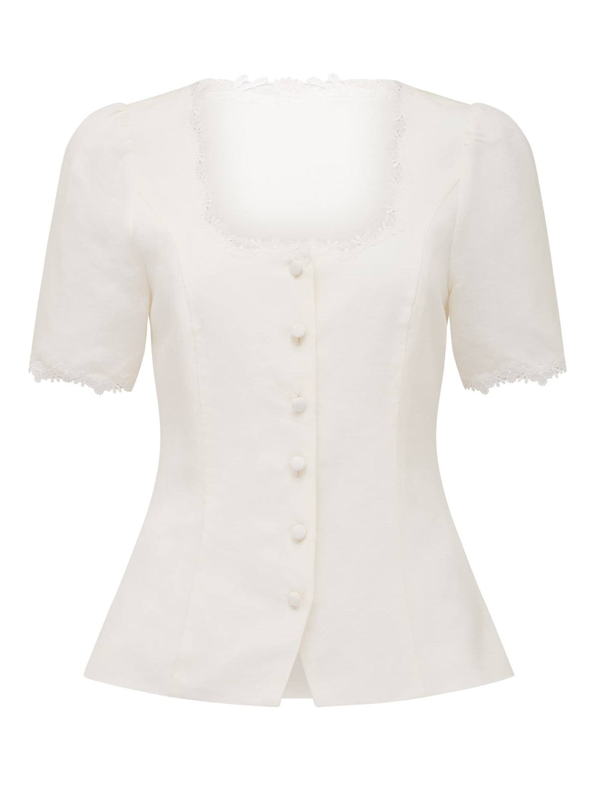 Thea Tailored Top Porcelain_mannequin