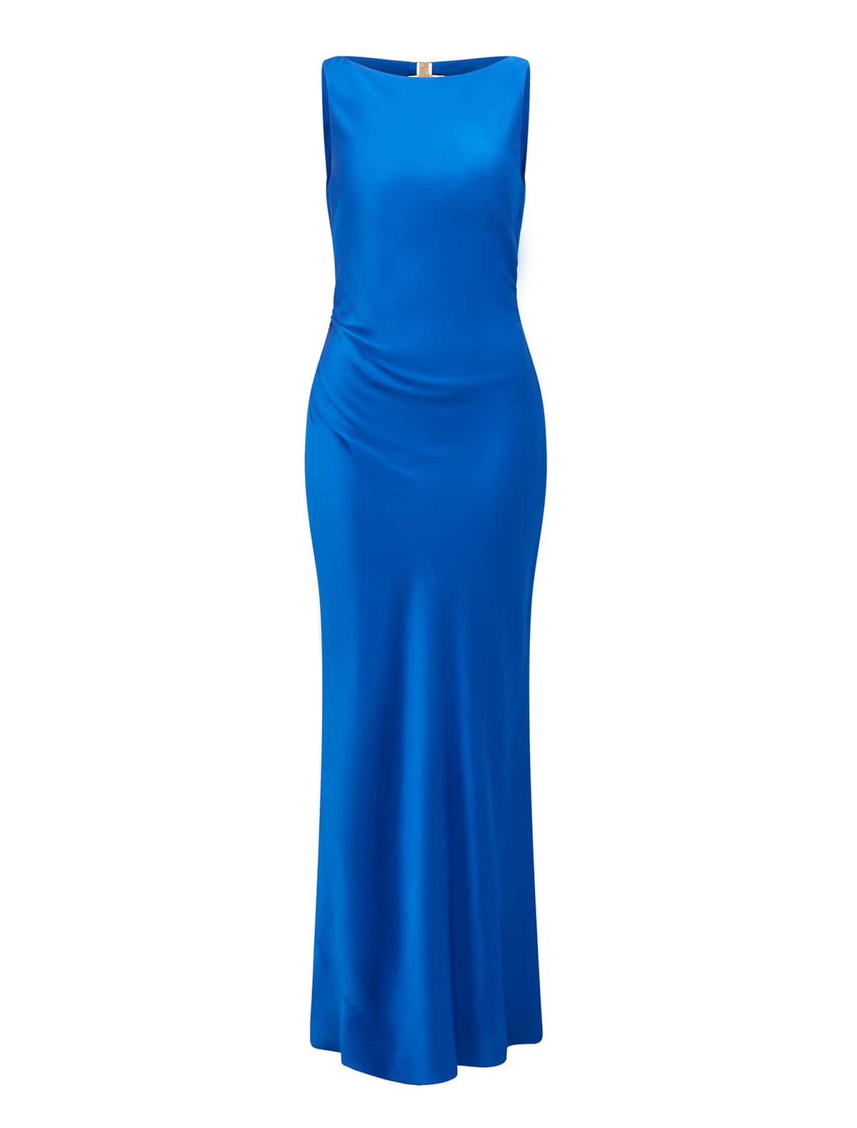Parker Open-Back Satin Midi Dress Vivid Azure_mannequin