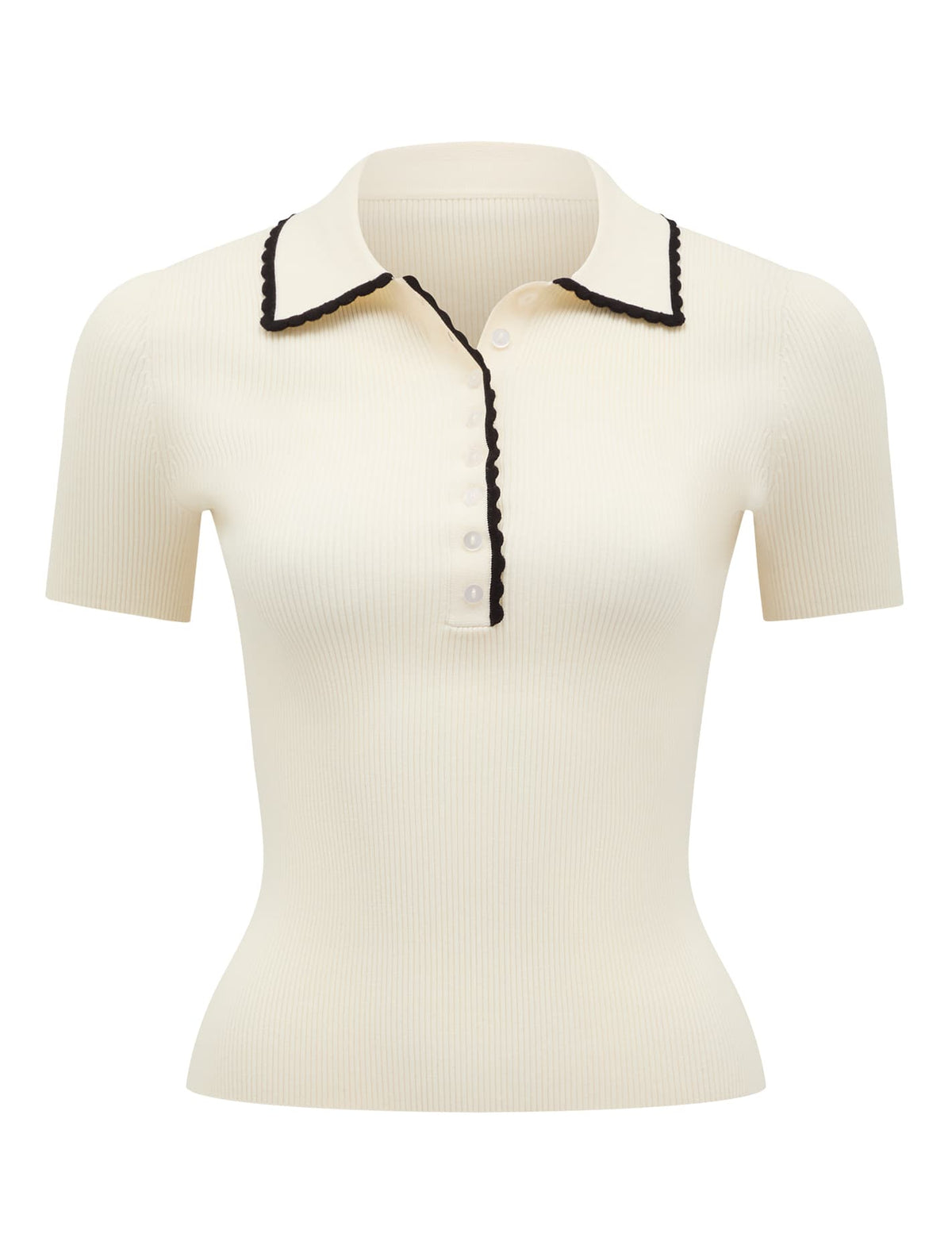 Reagan Contrast Trim Polo Mono_mannequin