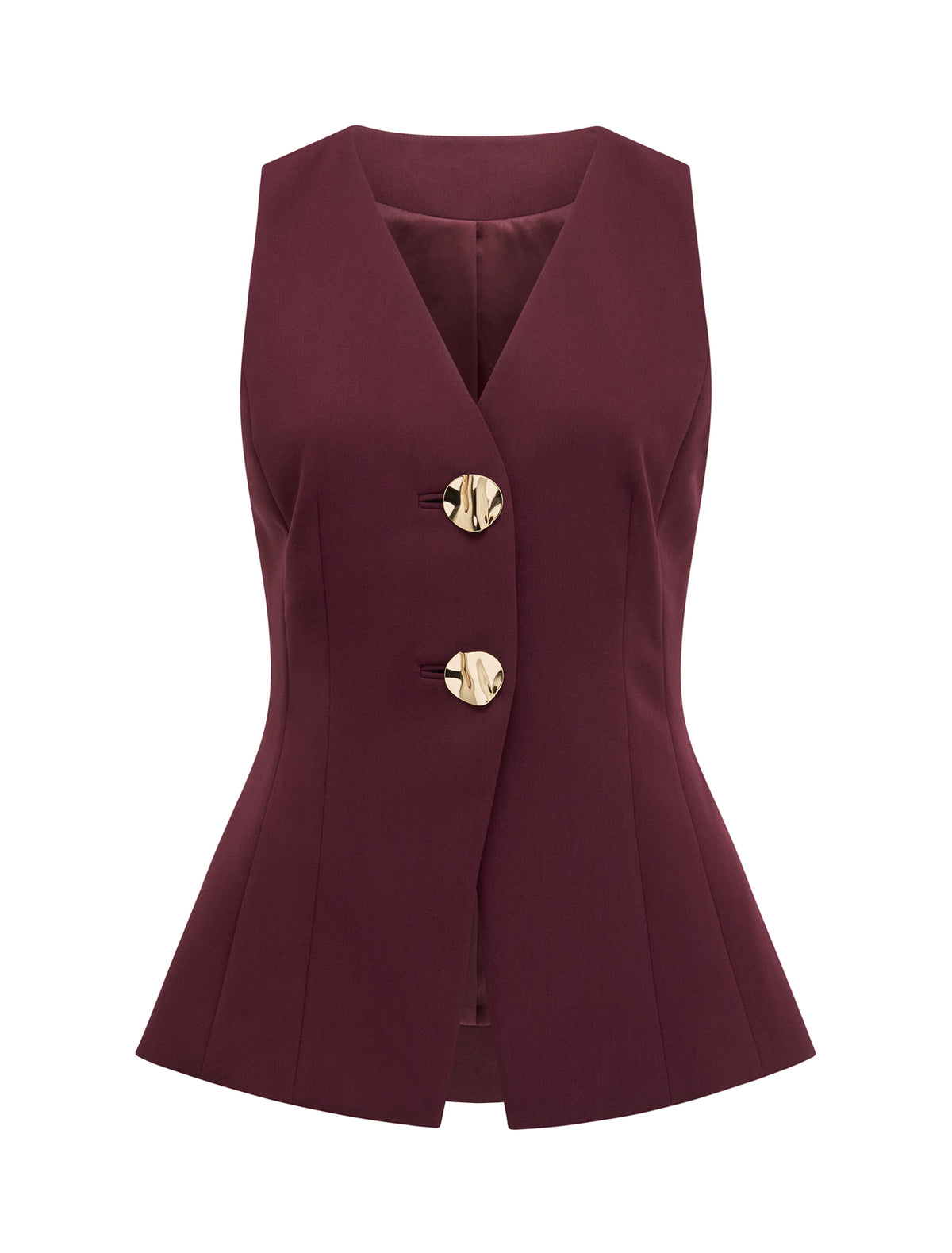 Lee Long Waistcoat Cherry Lacquer Suit_mannequin