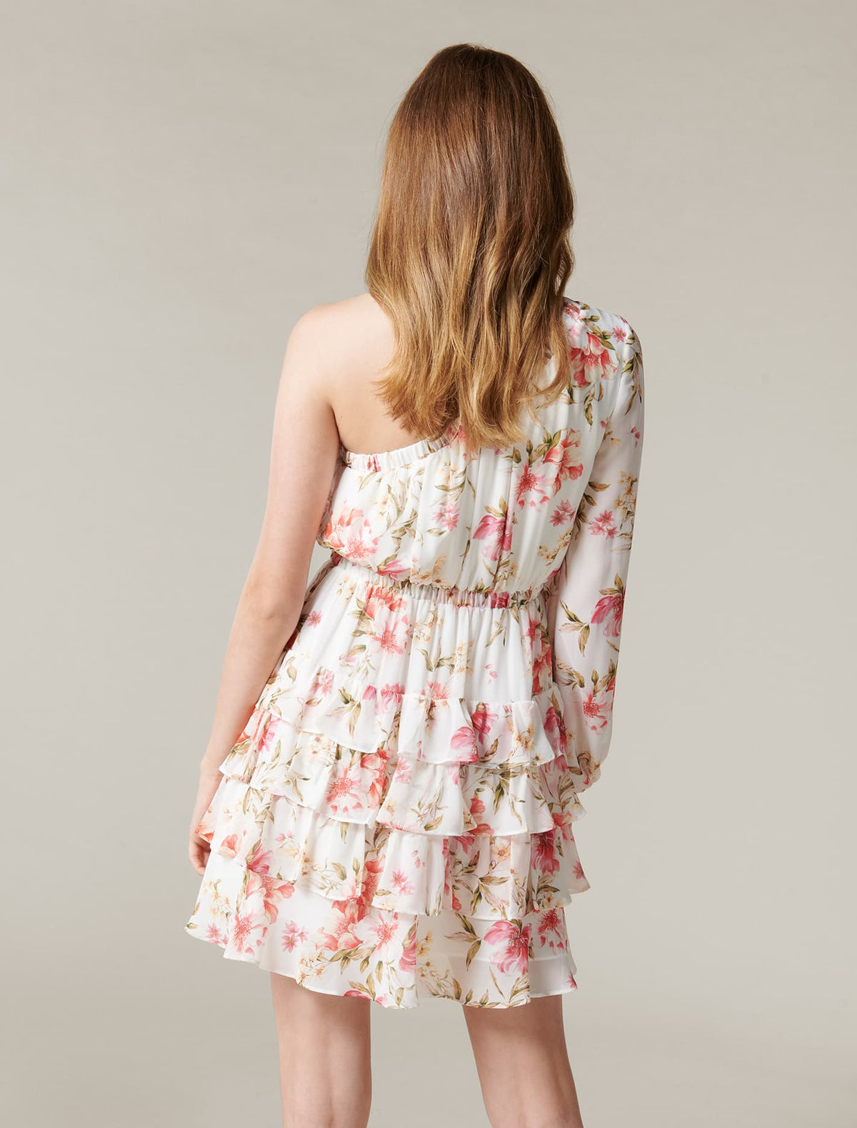 Priya Ruffle One-Shoulder Mini Dress Summer Tropics