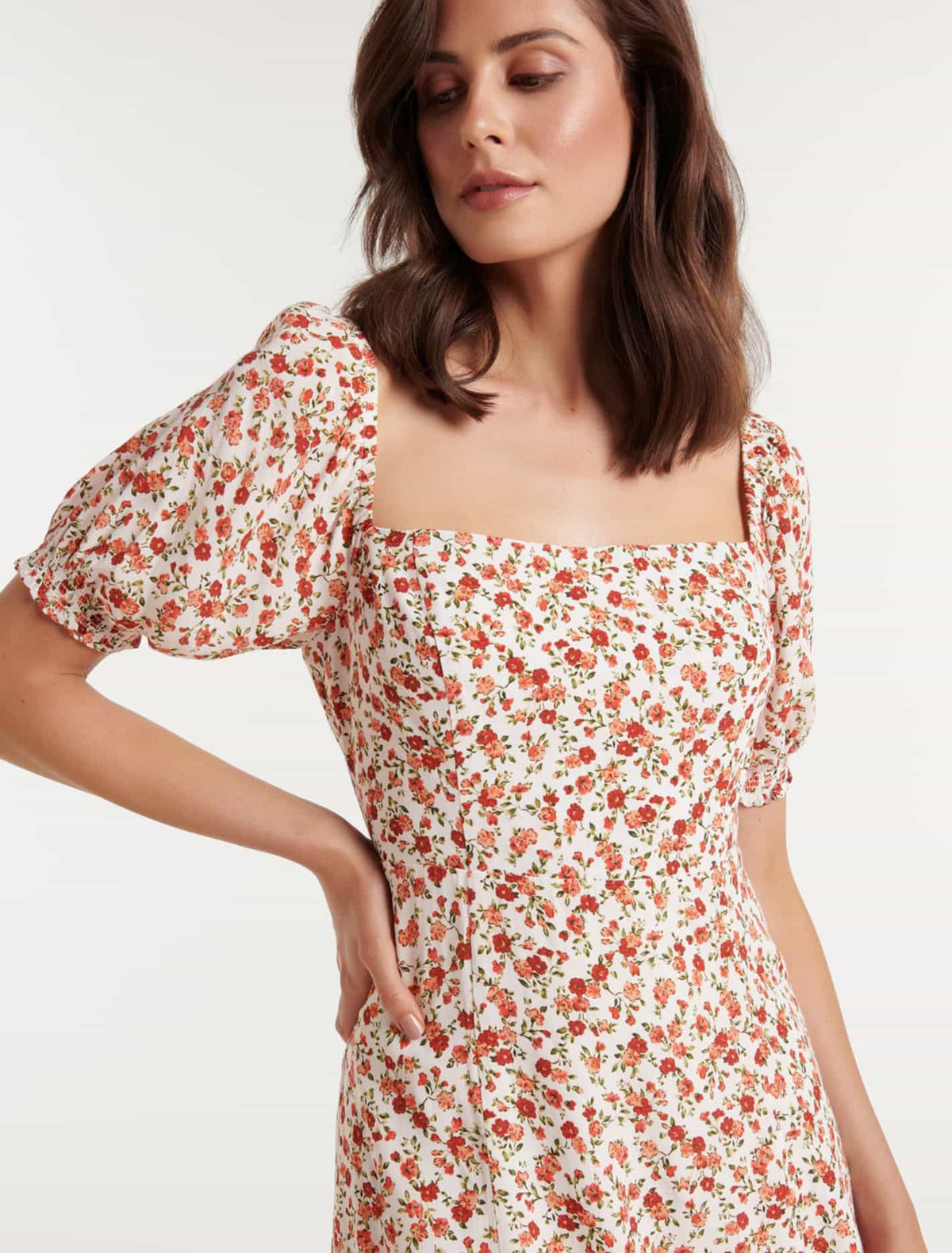 Brianna Printed Midi Dress Ashburn Ditsy