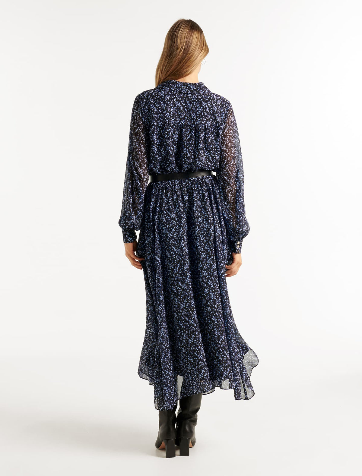 Amber Belted Midi Dress Mercer Ditsy