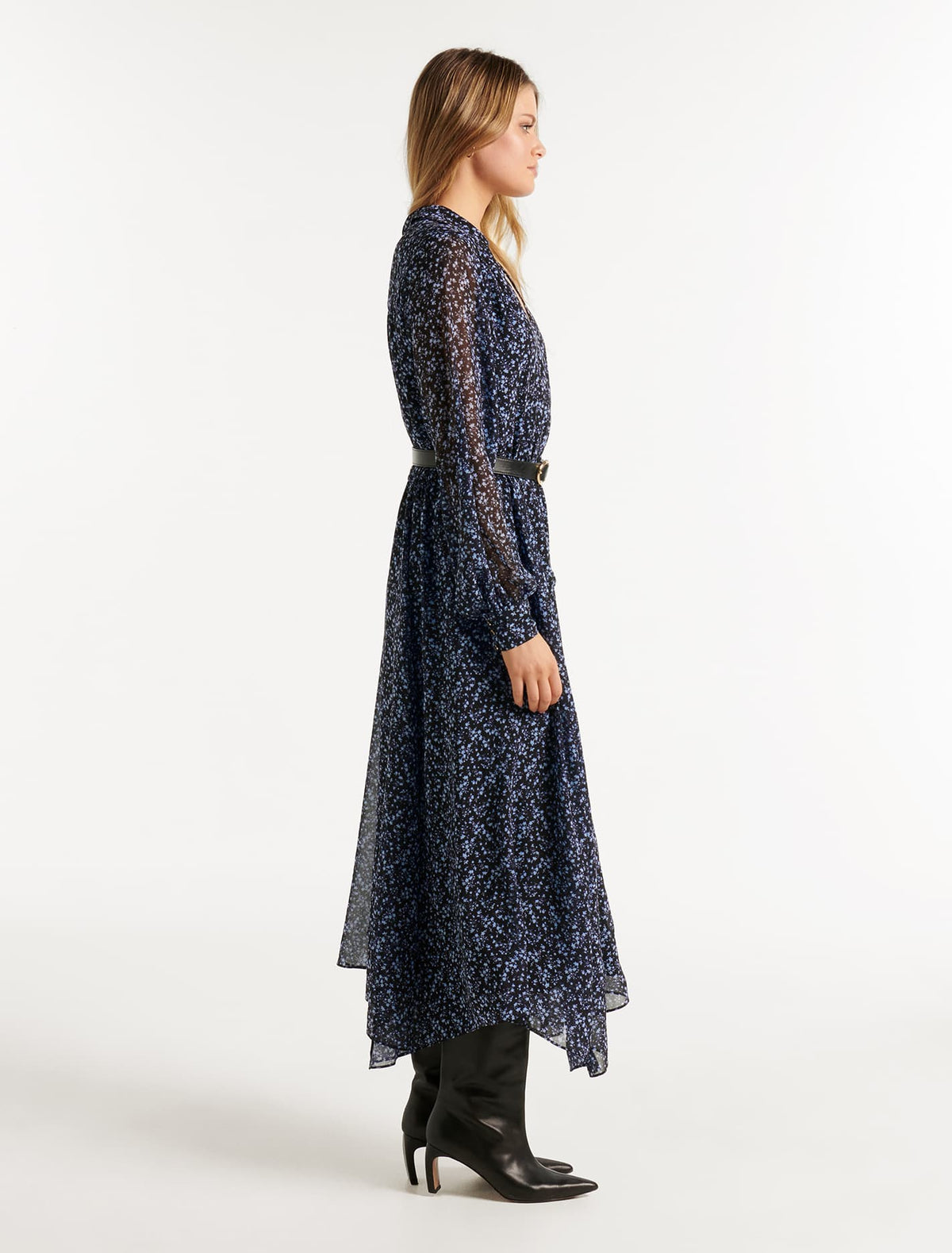 Amber Belted Midi Dress Mercer Ditsy