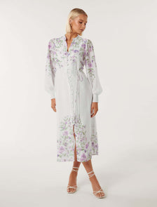 Olympia Printed Shirt Dress Alma Floral
