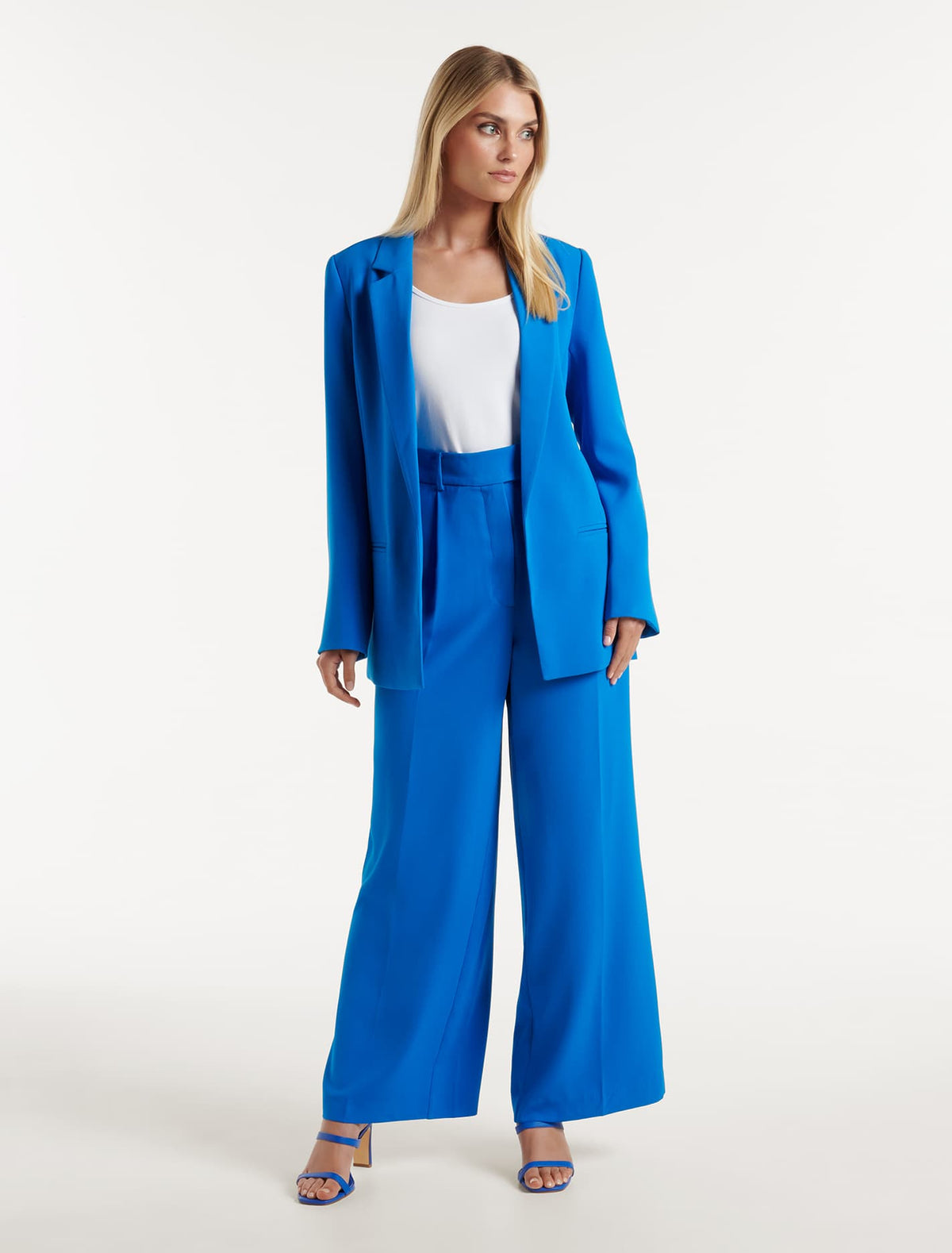 Tori Boyfriend Blazer Blue Pigment Suit