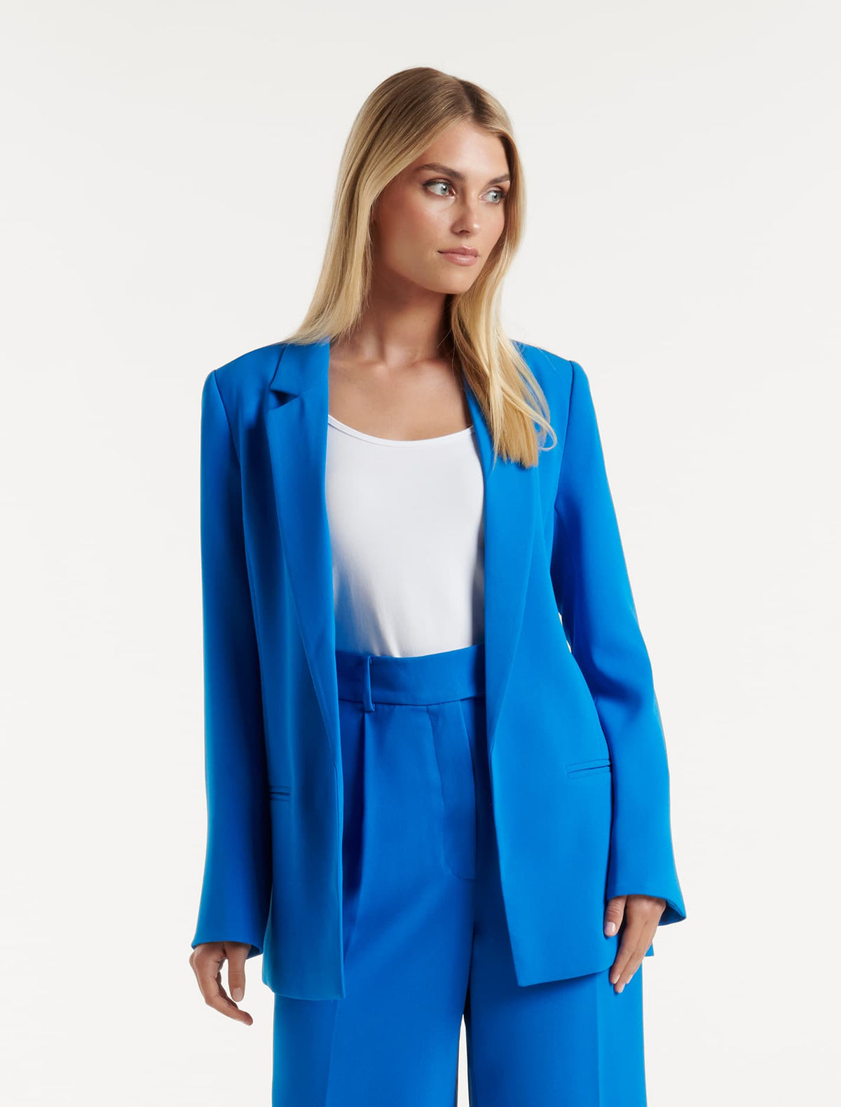 Tori Boyfriend Blazer Blue Pigment Suit