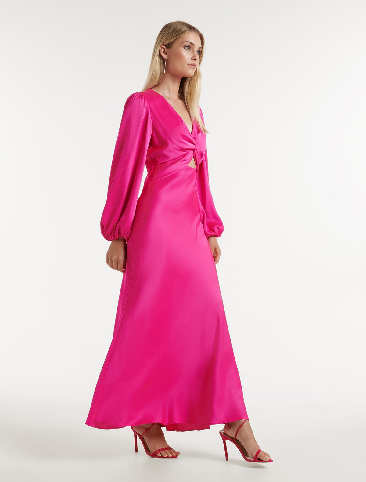 Wren Long Sleeve Twist Maxi Valley Pink
