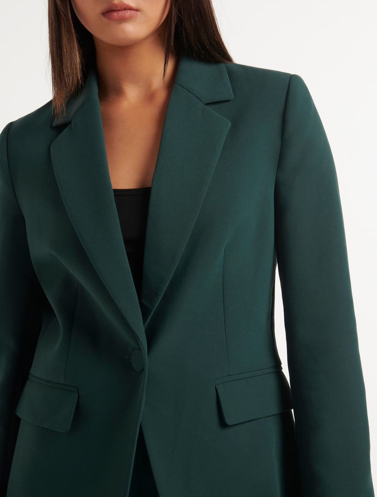 Jessie Single Breasted Blazer Dark Green Suit