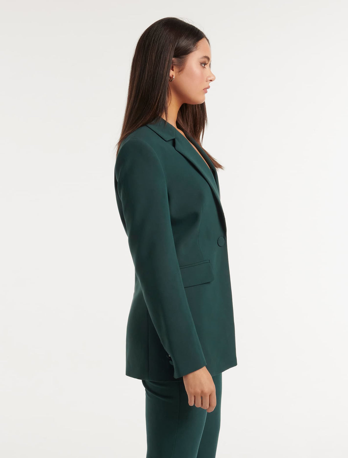 Jessie Single Breasted Blazer Dark Green Suit