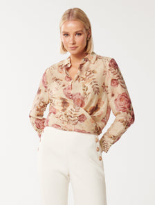 Talulah Wrap Shirt Hillview Floral