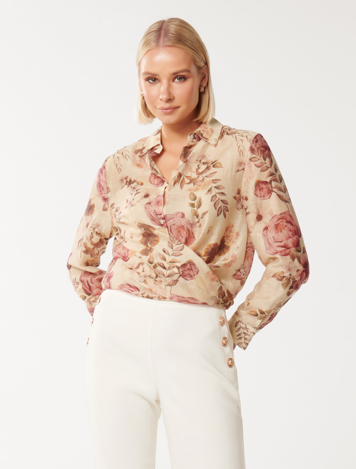 Talulah Wrap Shirt Hillview Floral