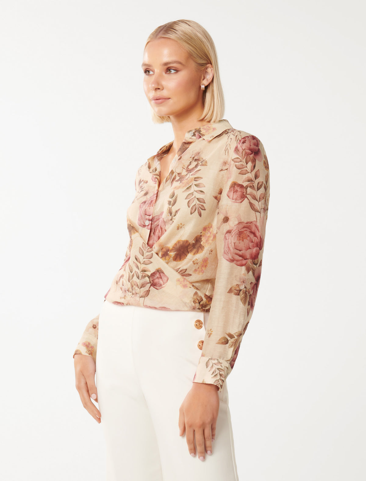 Talulah Wrap Shirt Hillview Floral
