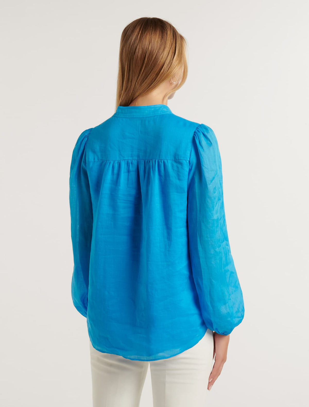 Amelia Button Down Blouse Vivid Cornflower