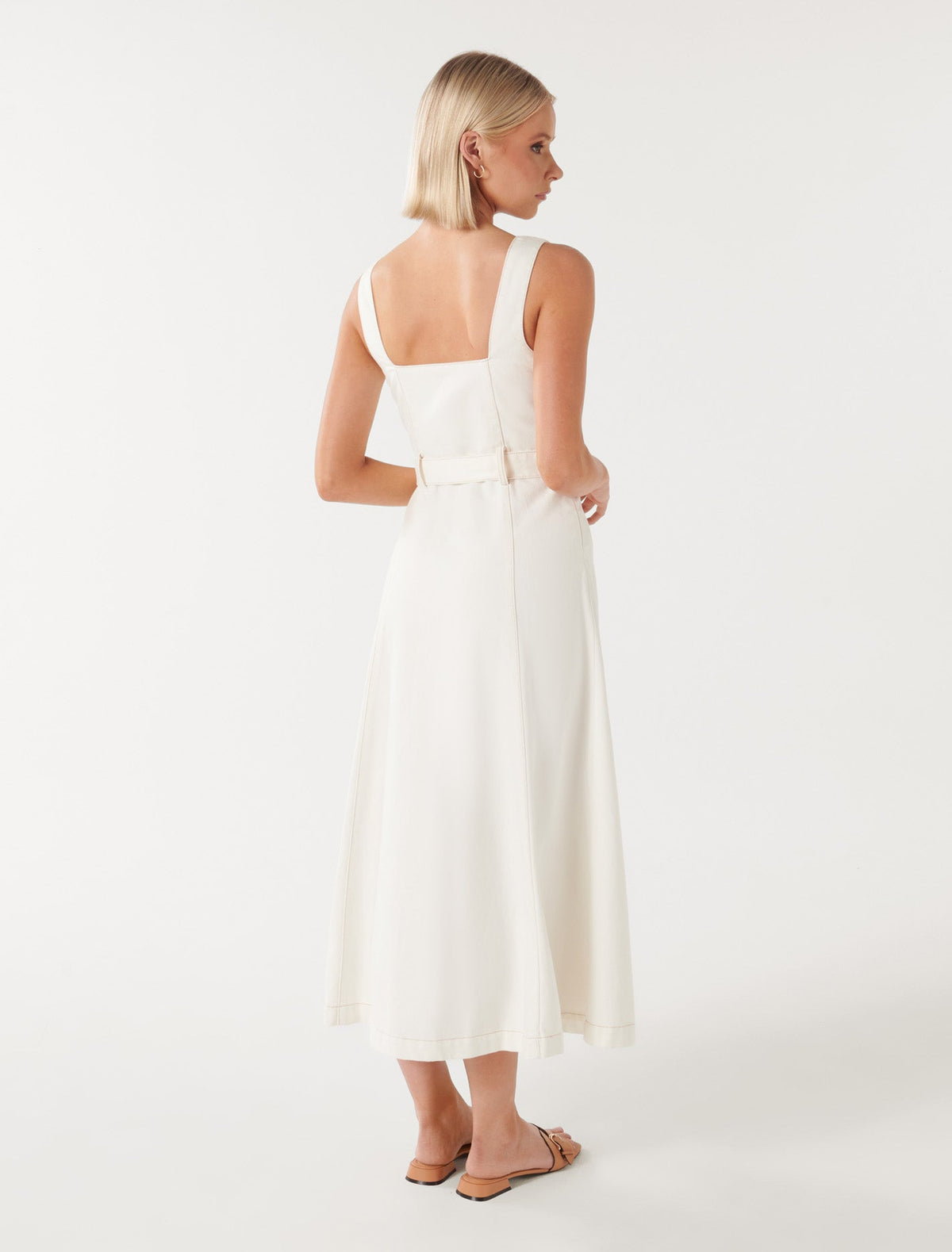 Maja Denim Dress Porcelain
