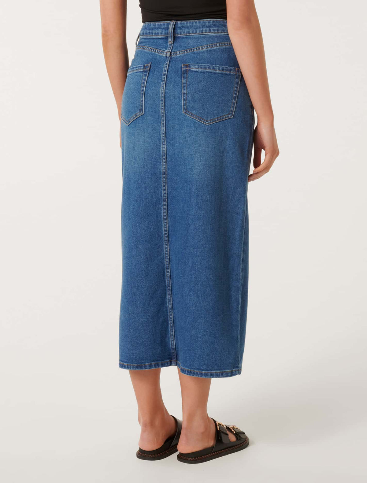 Marion Midaxi Skirt Dark Wash