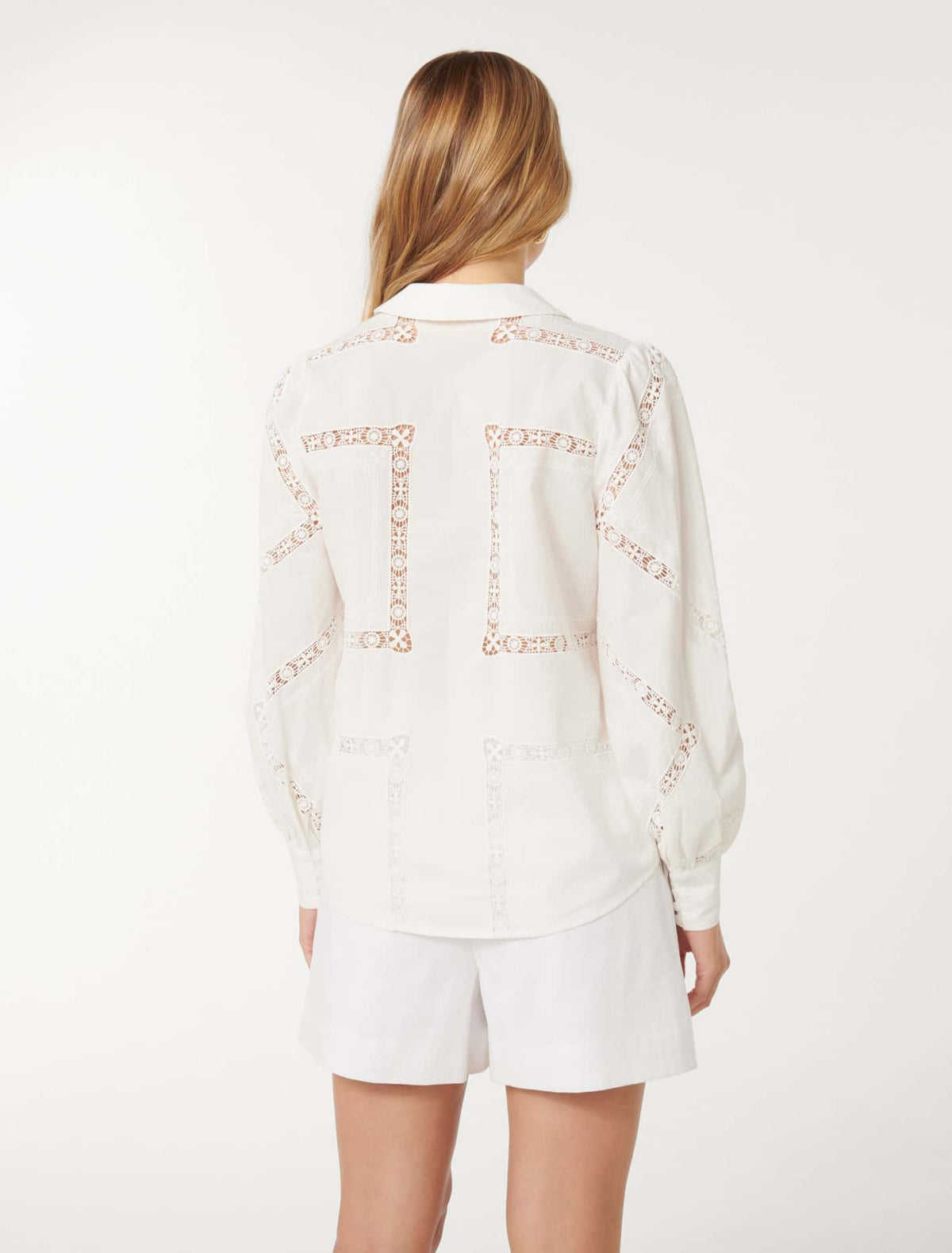 Brianna Broderie Shirt Porcelain