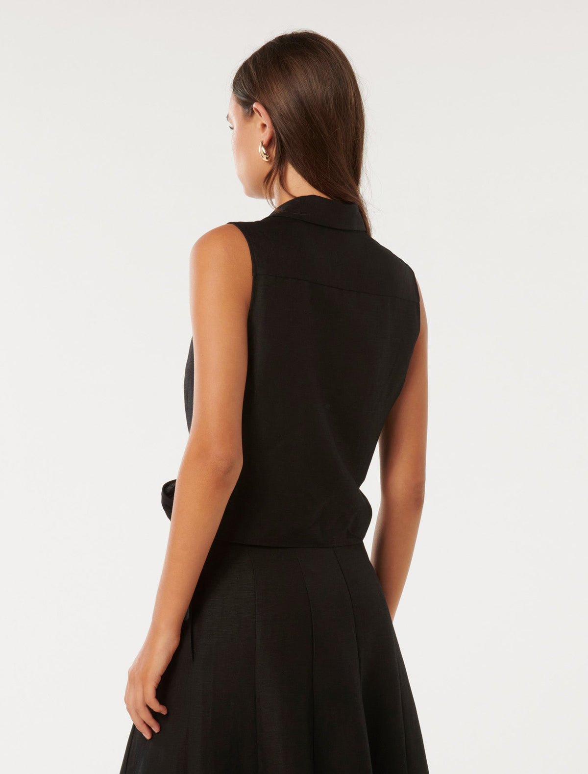 Tanya Tie-Front Shirt Black