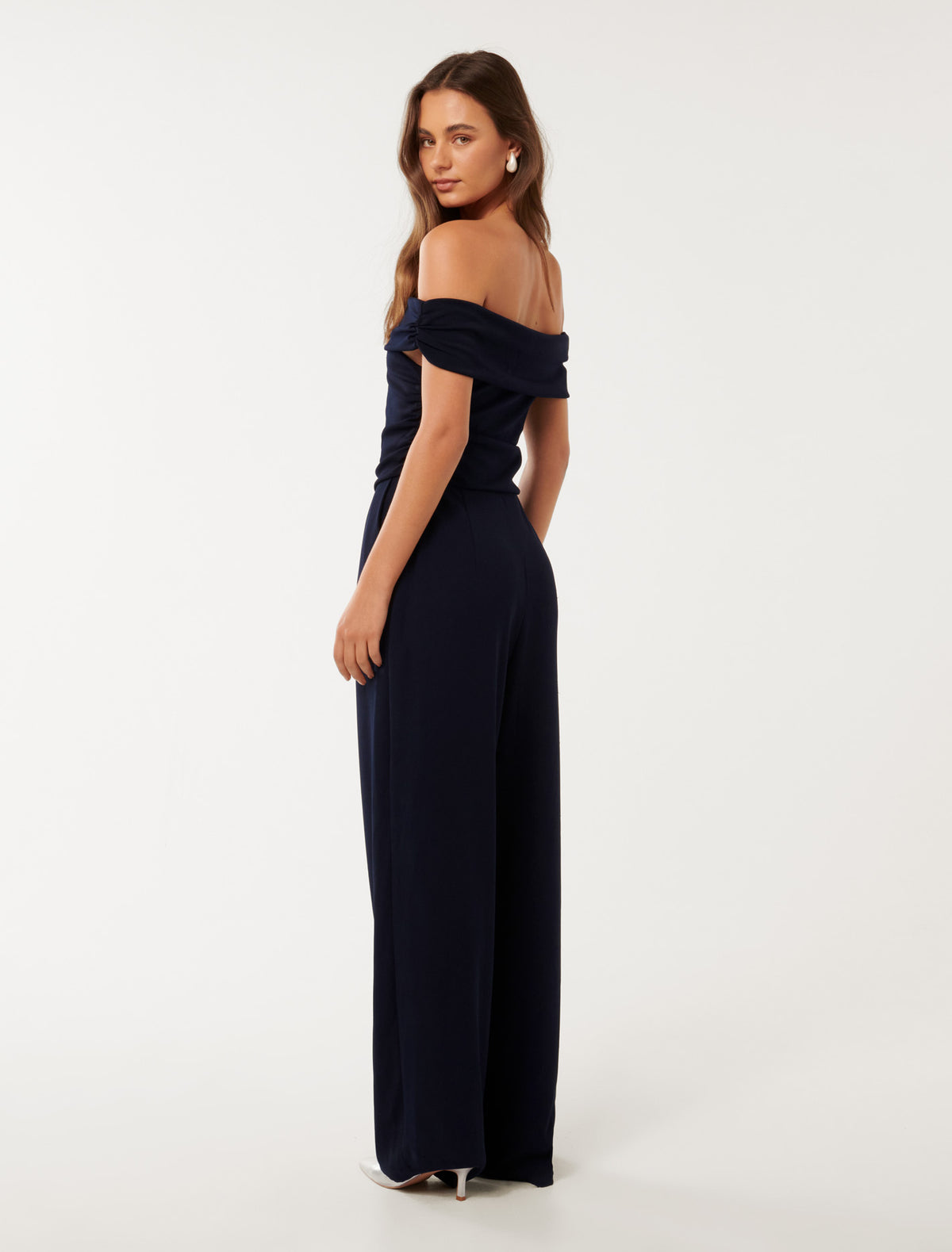 Danni Off-Shoulder Jumpsuit Midnight Blue