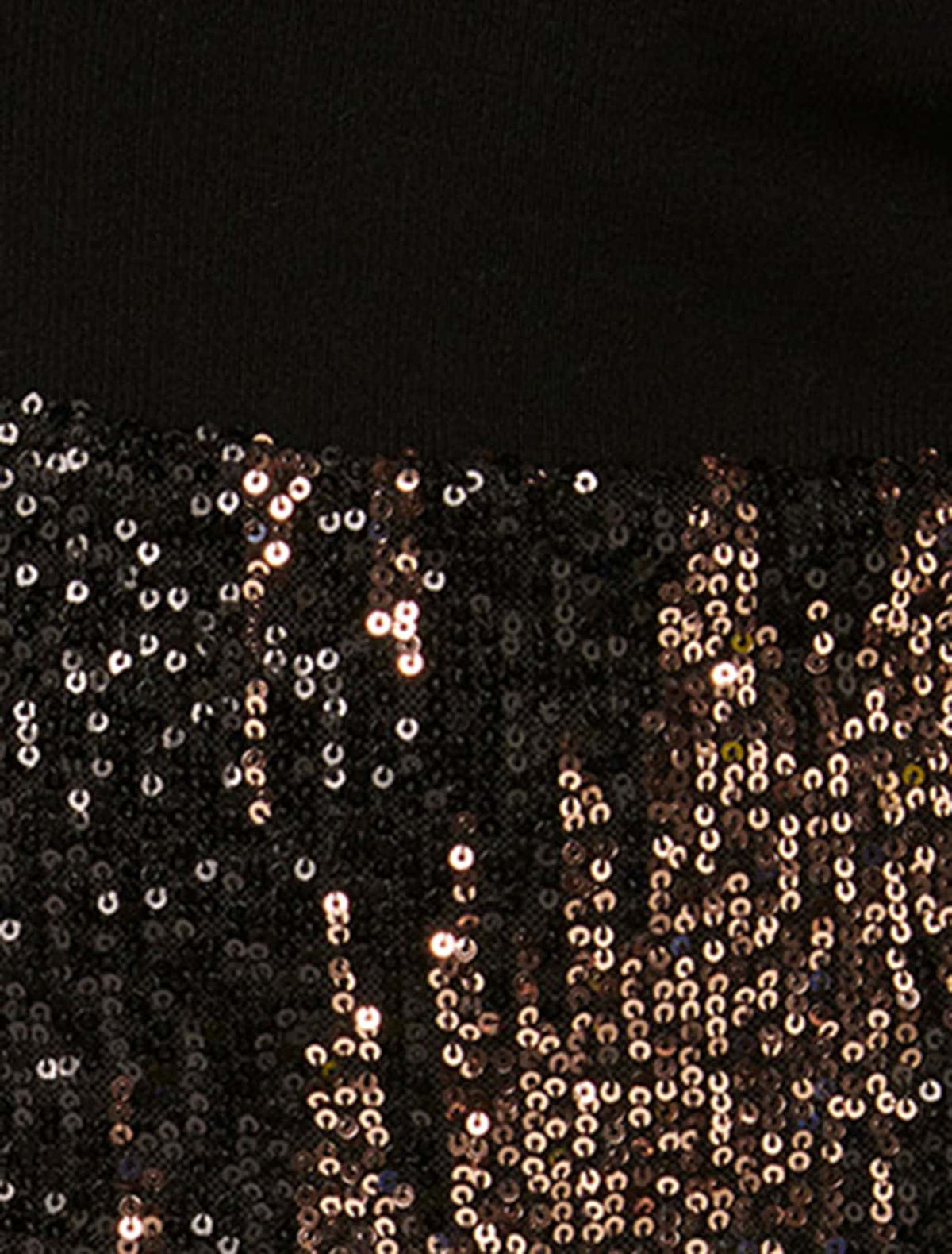 Kylie Sequin Knit Dress Black Sequin