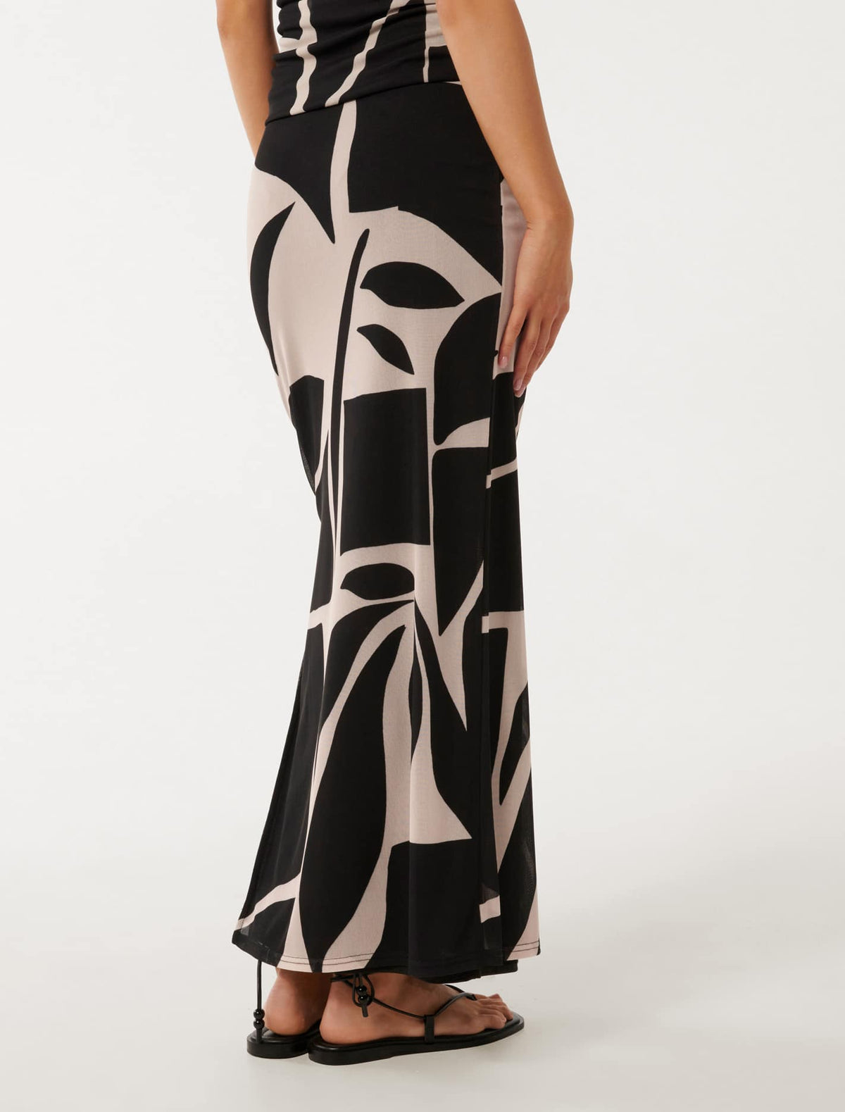Mia Mesh Maxi Skirt Risley Abstract Co-Ord