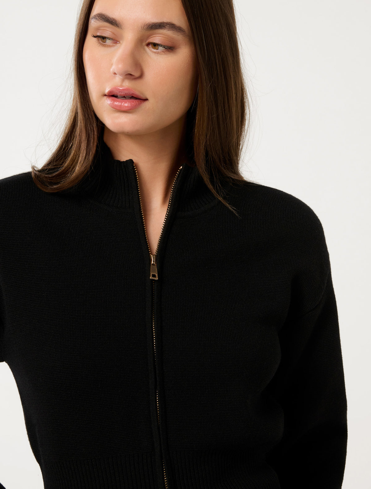 Tia Zip Co-ord Cardigan Black