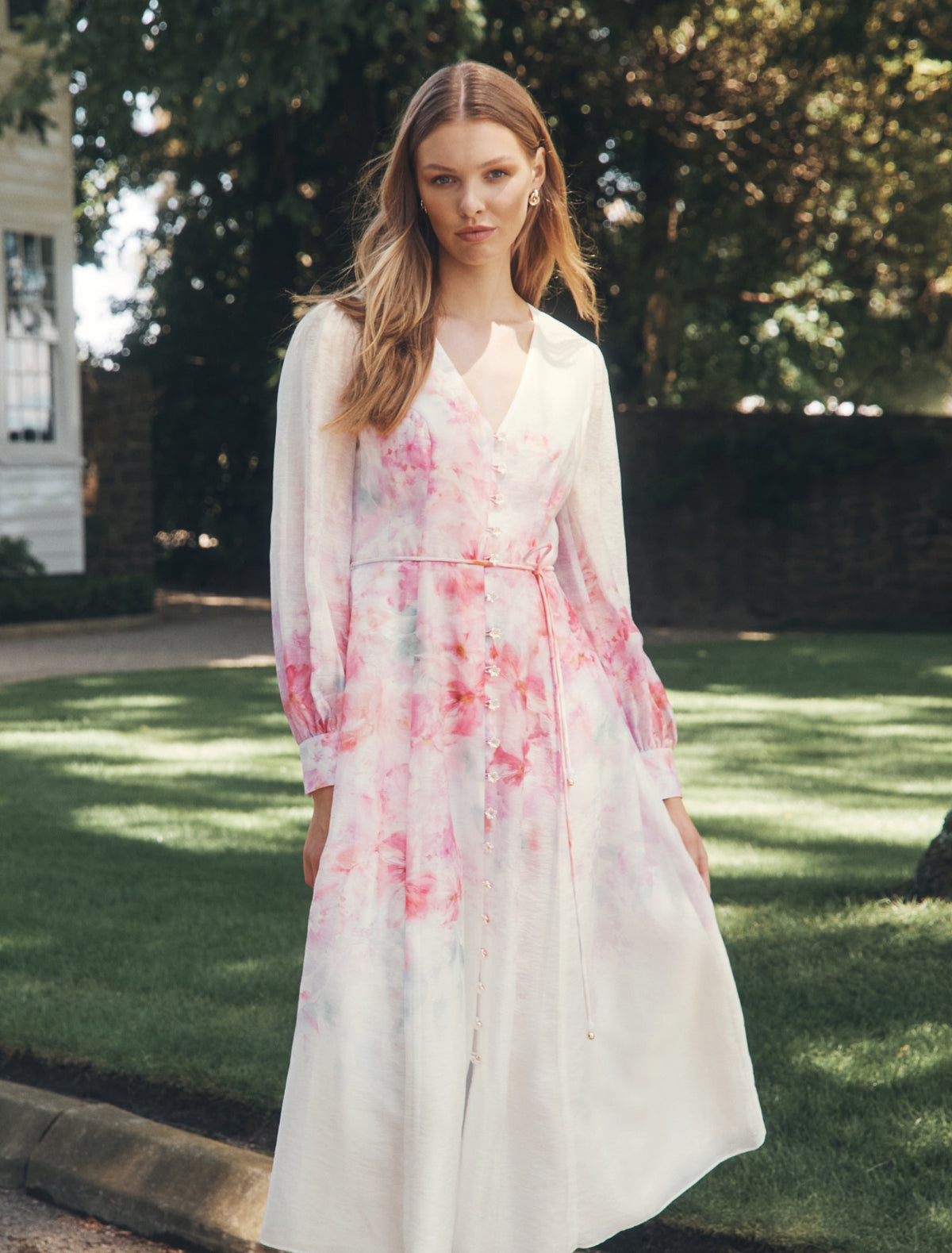 Kahlani Printed Midi Dress Fontaine Floral