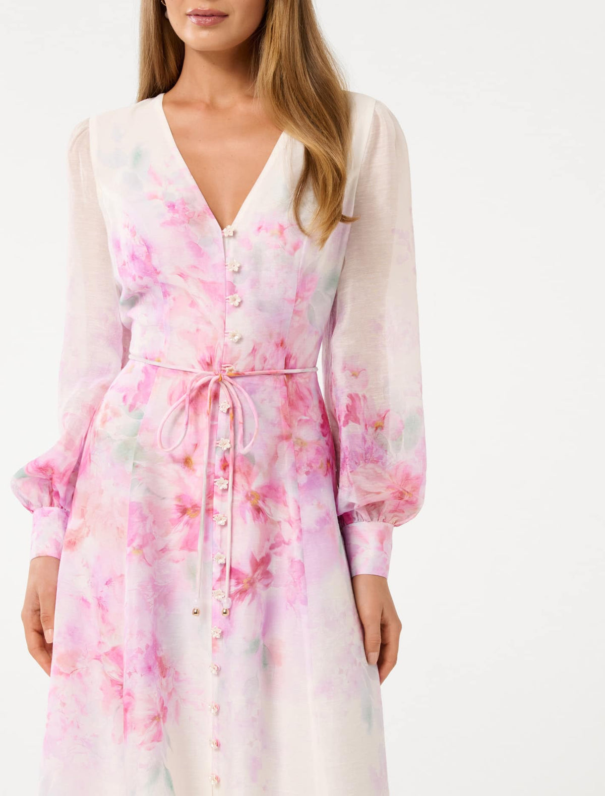 Kahlani Printed Midi Dress Fontaine Floral