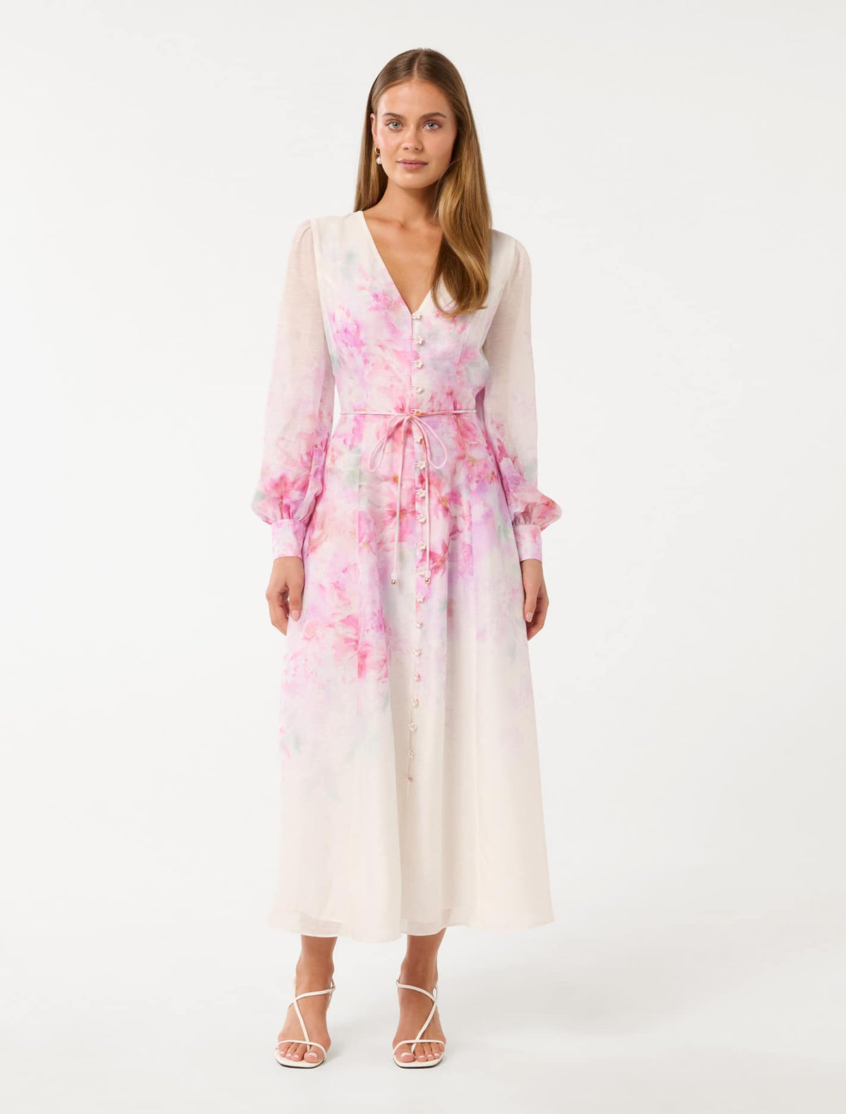 Kahlani Printed Midi Dress Fontaine Floral