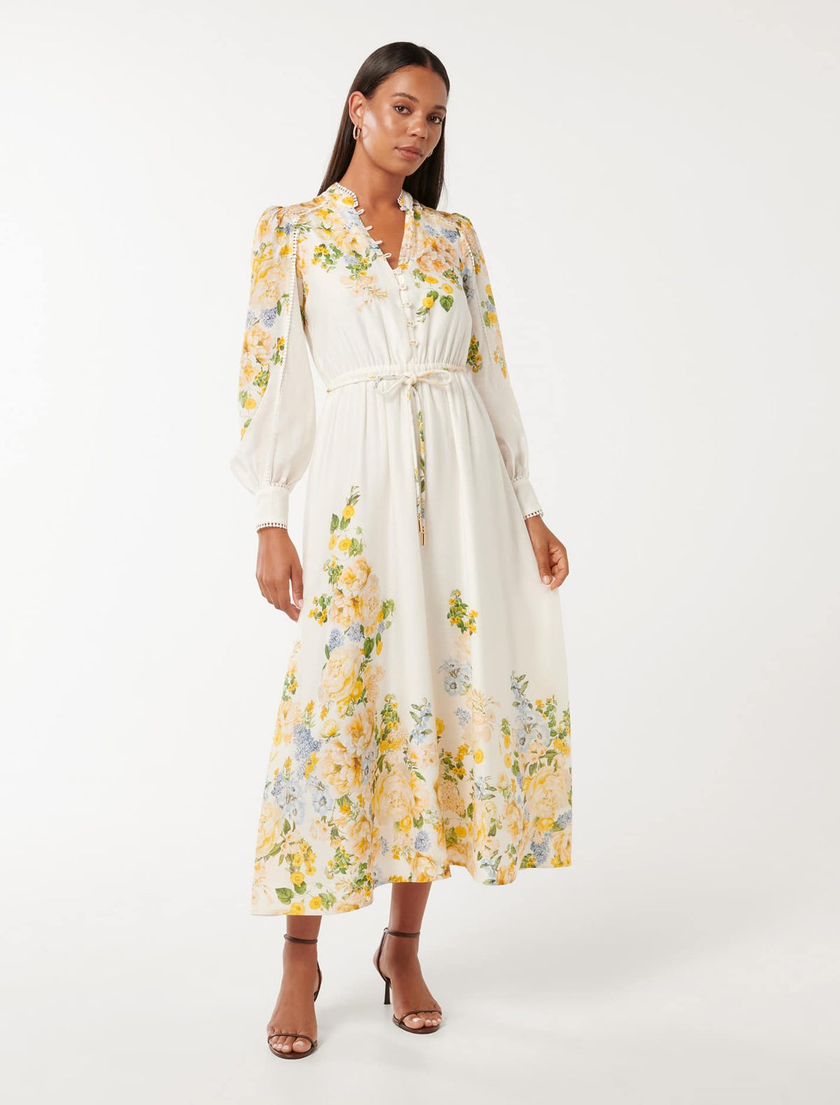 Primrose Trim Detail Midi Dress Empress Floral