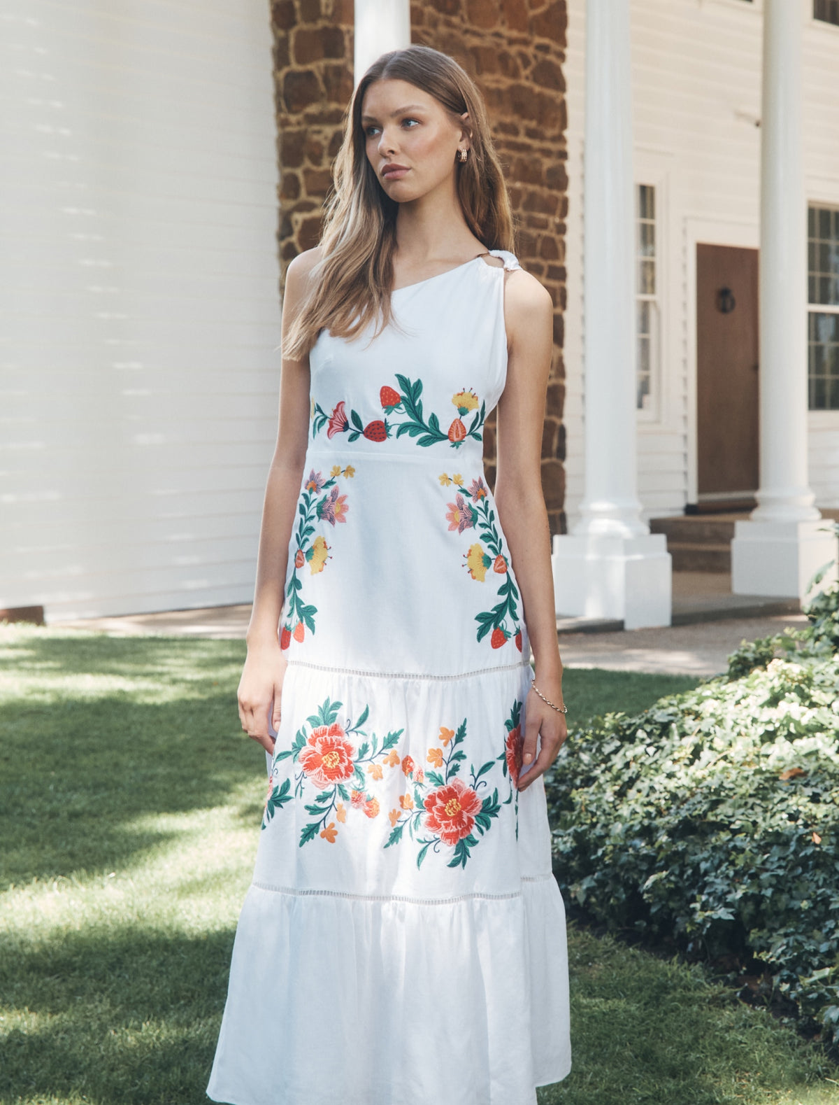 Ollie One Shoulder Maxi Dress Livia Floral