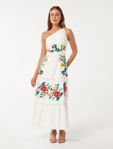 Ollie One Shoulder Maxi Dress Livia Floral